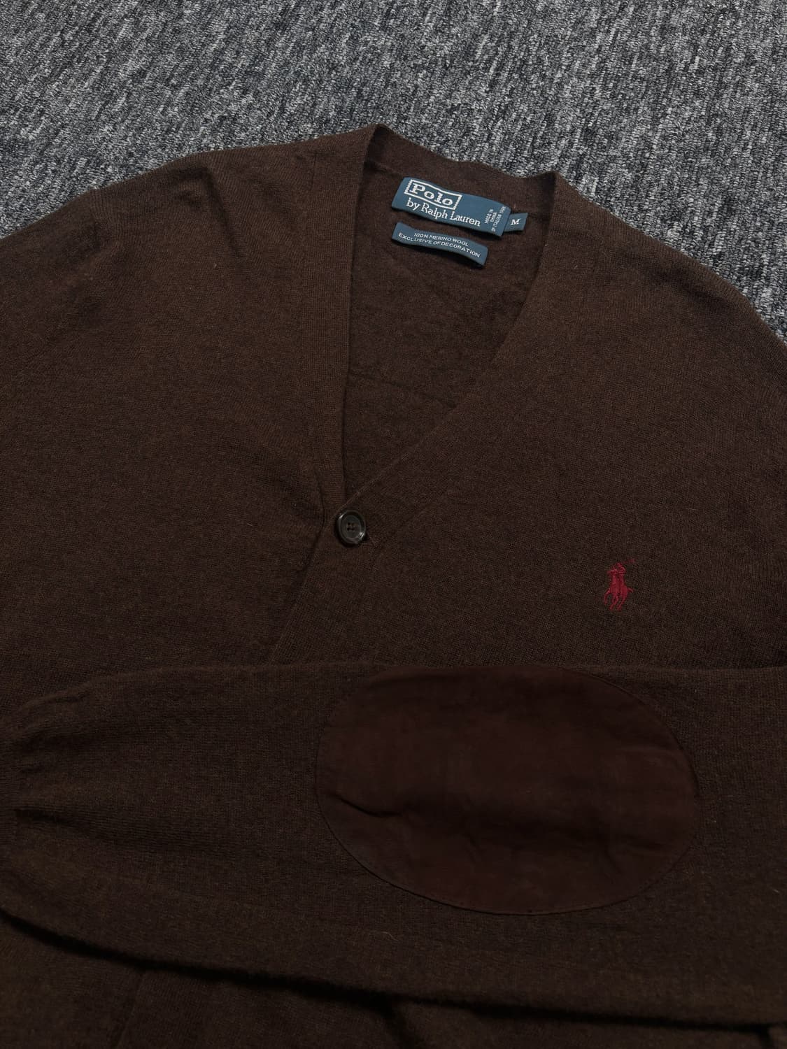 폴로 브라운 메리노울 가디건 상품이미지4