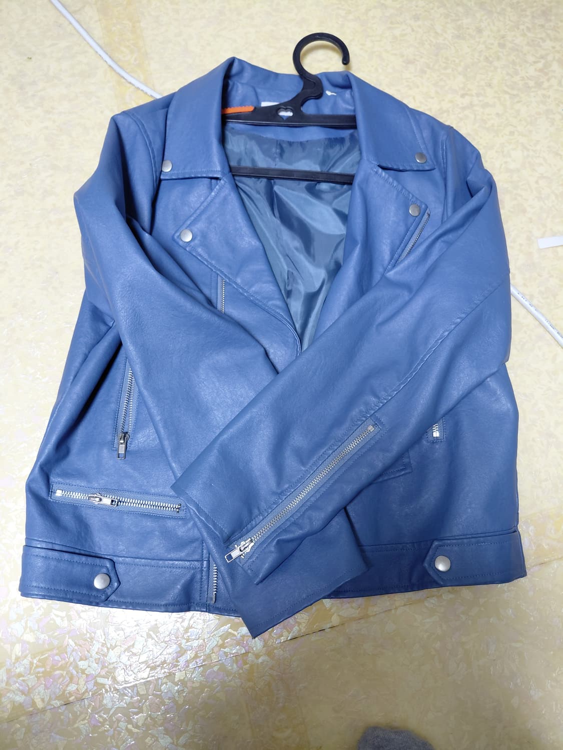 블루 레더자켓 상품이미지2