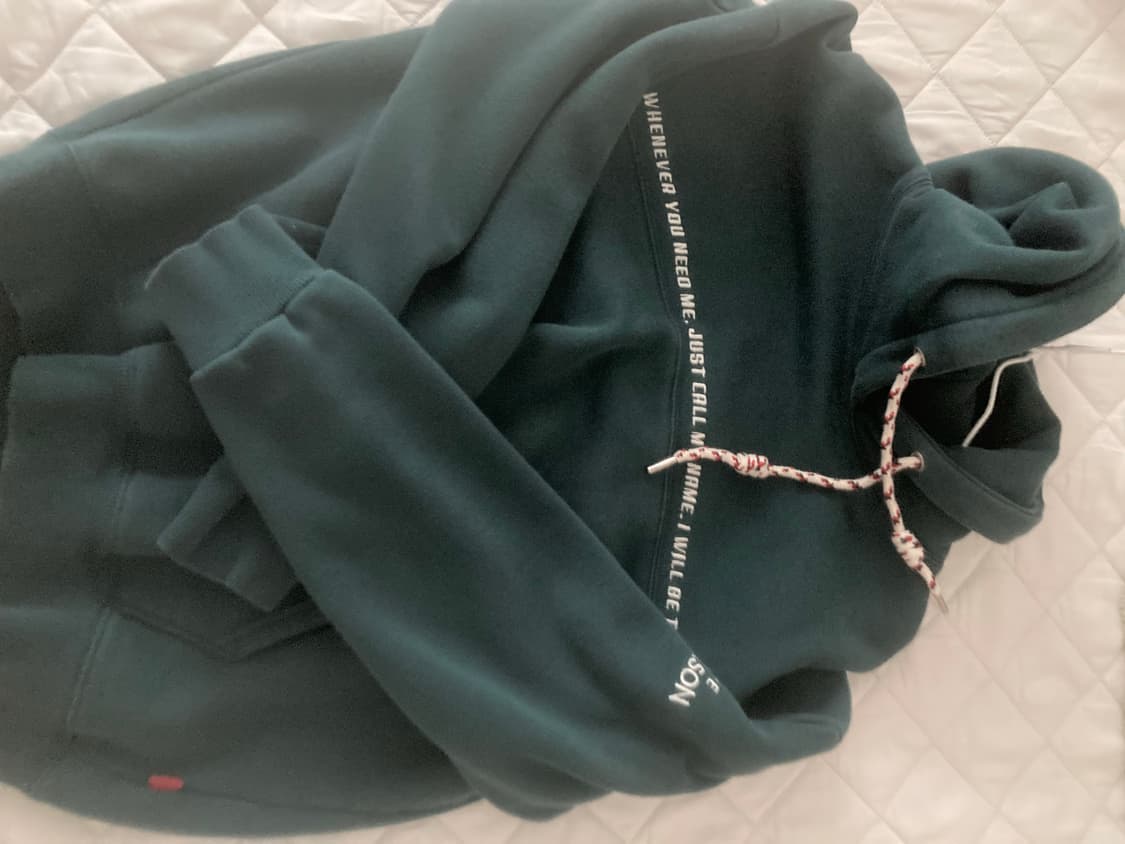 디스이즈네버댓 다크그린 후드티 상품이미지3