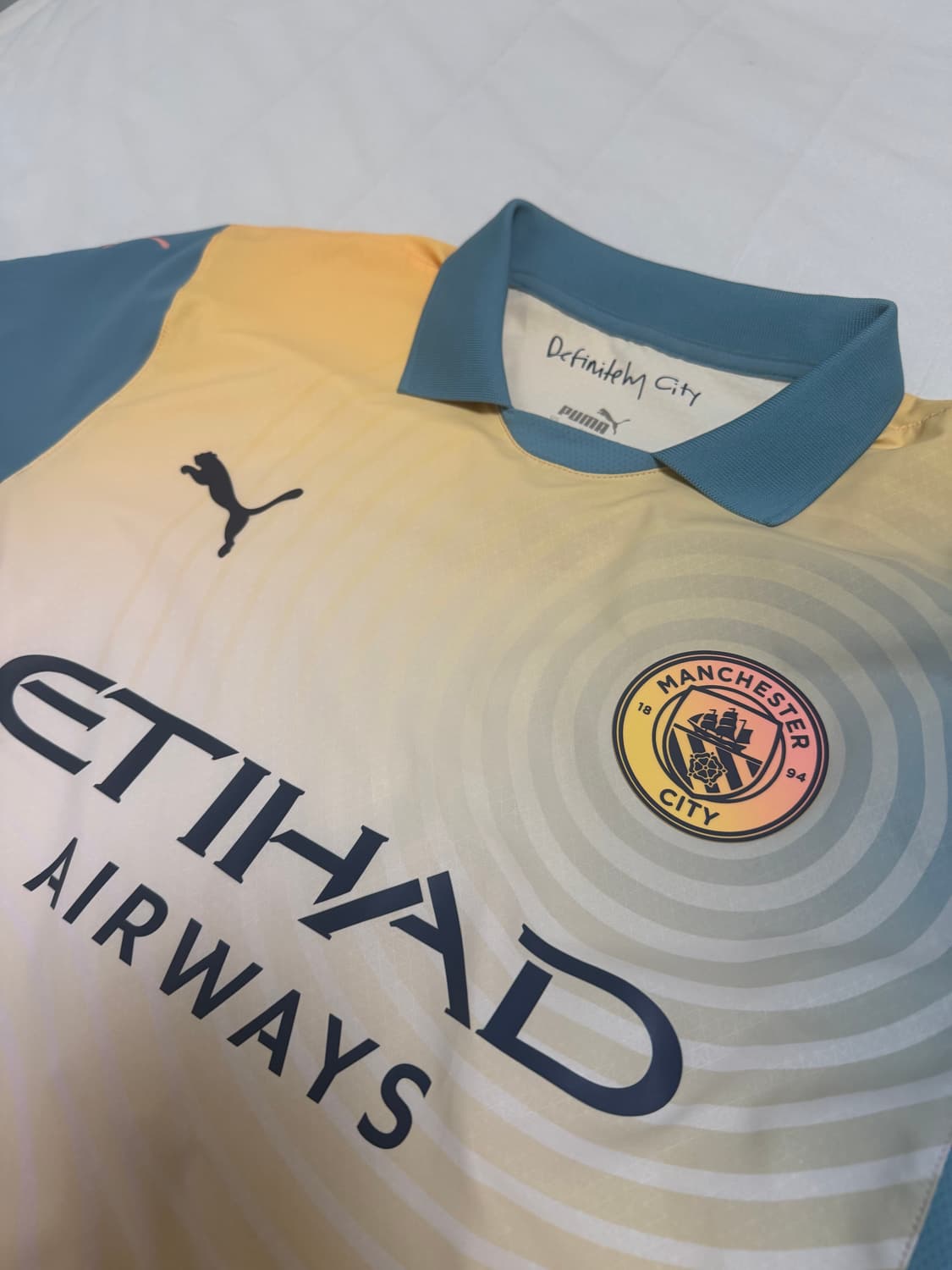 푸마 맨체스터 시티 x 오아시스 어센틱 유니폼 s 상품이미지2