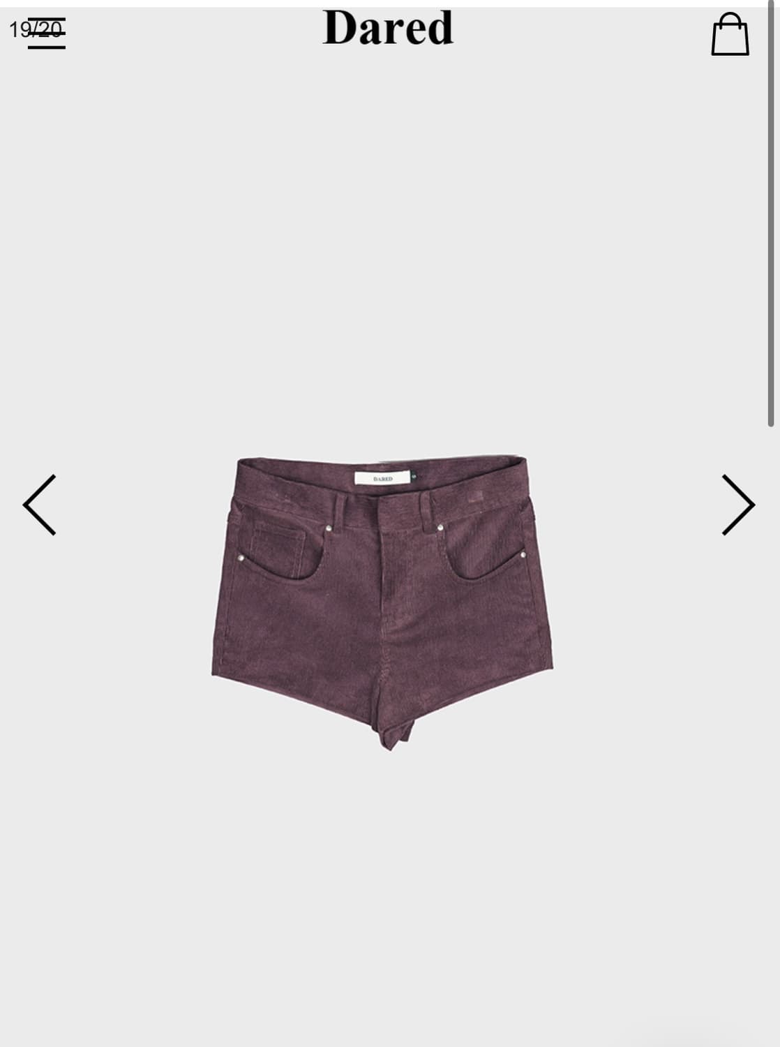 데어드 퍼플 마이크로 쇼츠 상품이미지3