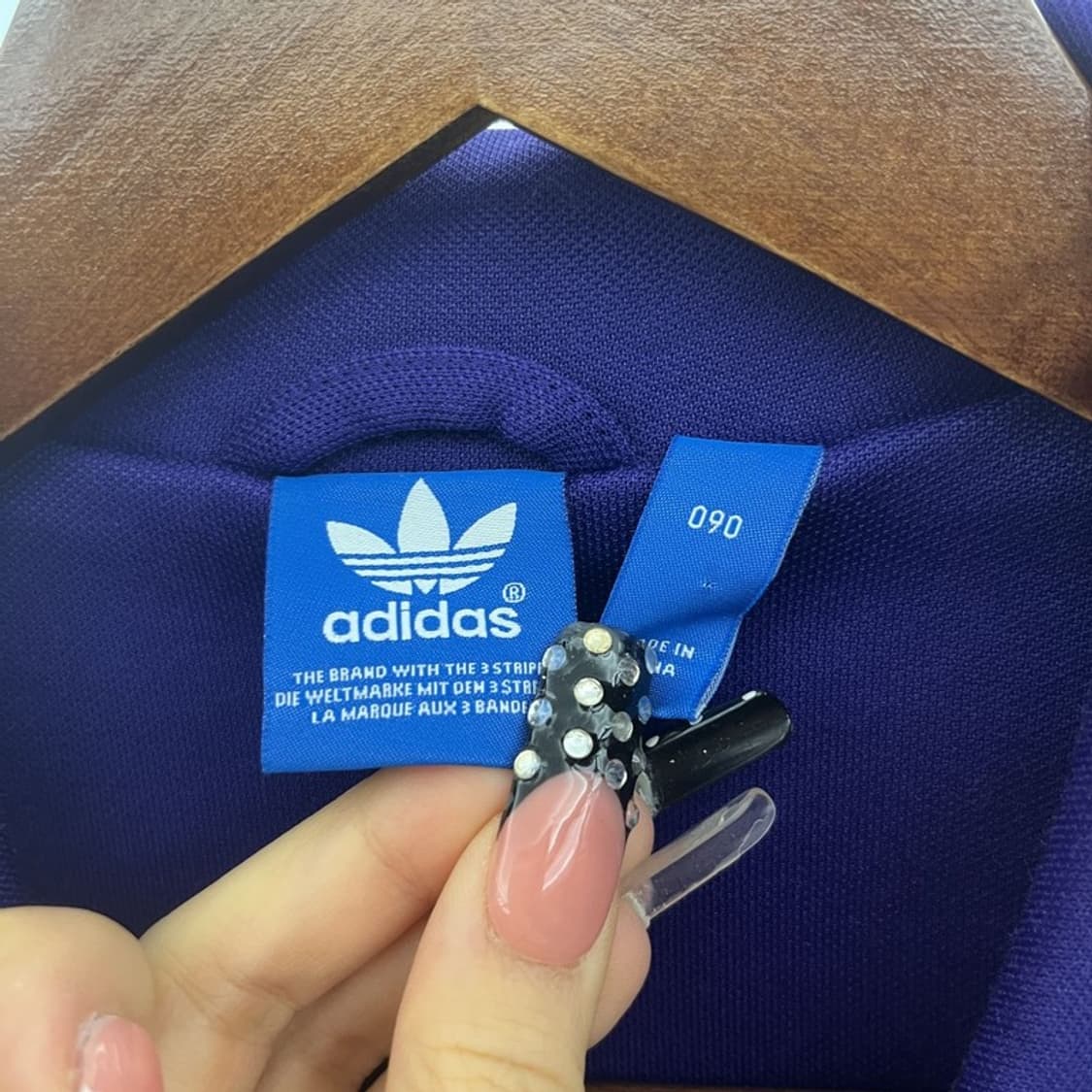 아디다스 Y2K 레트로 유로파 슬림핏 딥퍼플 져지 집업 90 C10577 상품이미지5