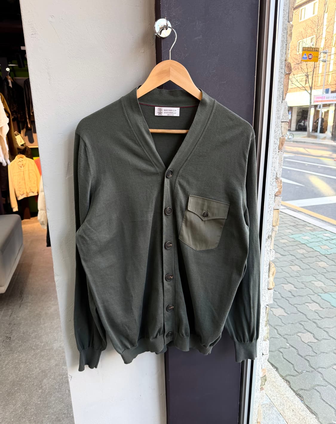 .105/ 브루넬로쿠치넬리 원포켓 울 가디건 상품이미지2