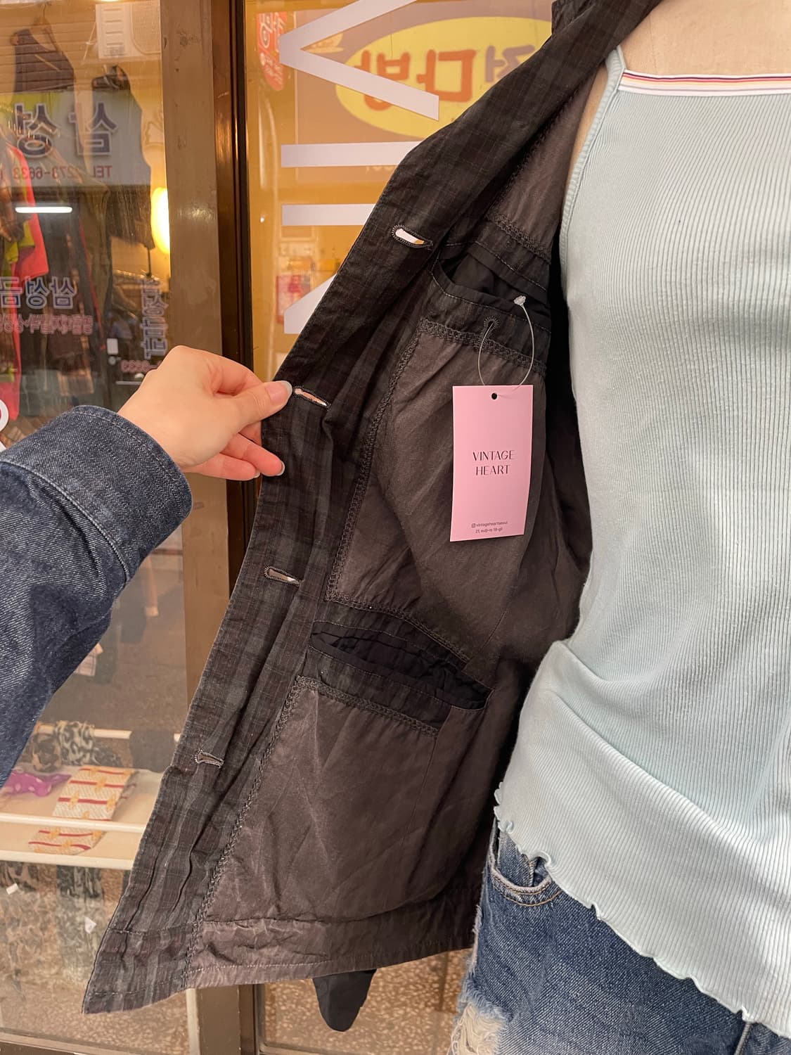 체크 스트링 필드자켓 [무배] 상품이미지8