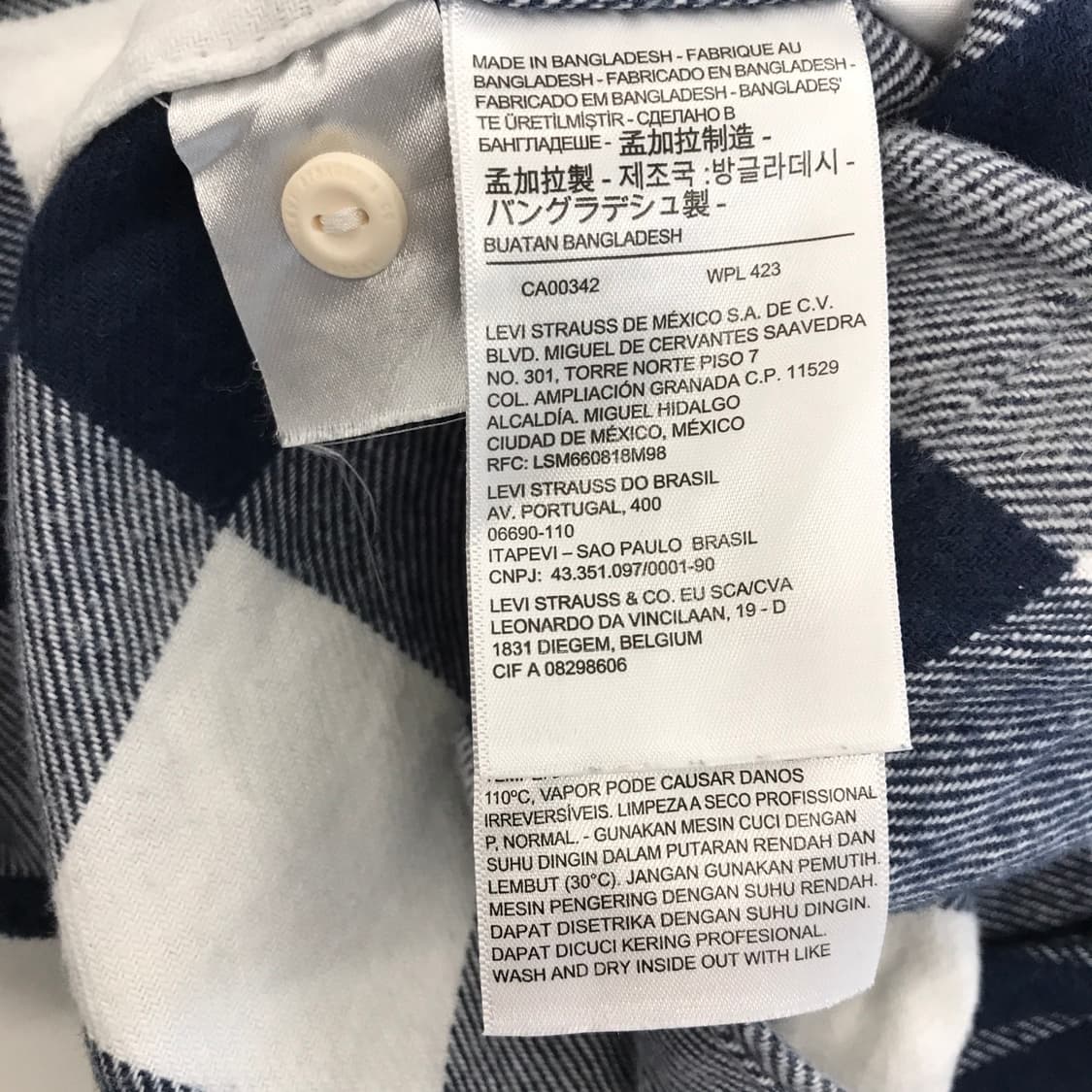 리바이스 스탠다드핏 플란넬 체크셔츠 [S] 상품이미지6