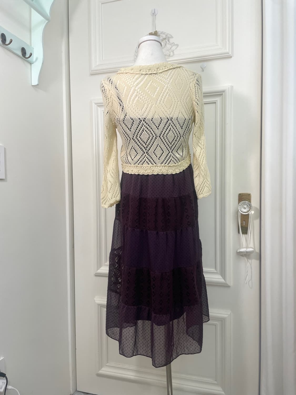 butter cream pearl point crochet bolero 상품이미지4