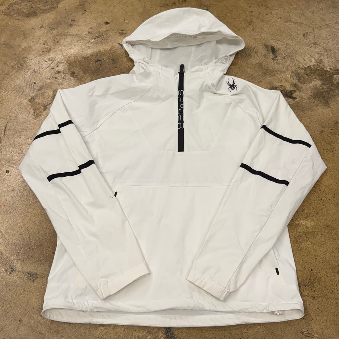 [정품/M] Spyder 스파이더 화이트 바람막이 후드 자켓 b16 상품이미지2