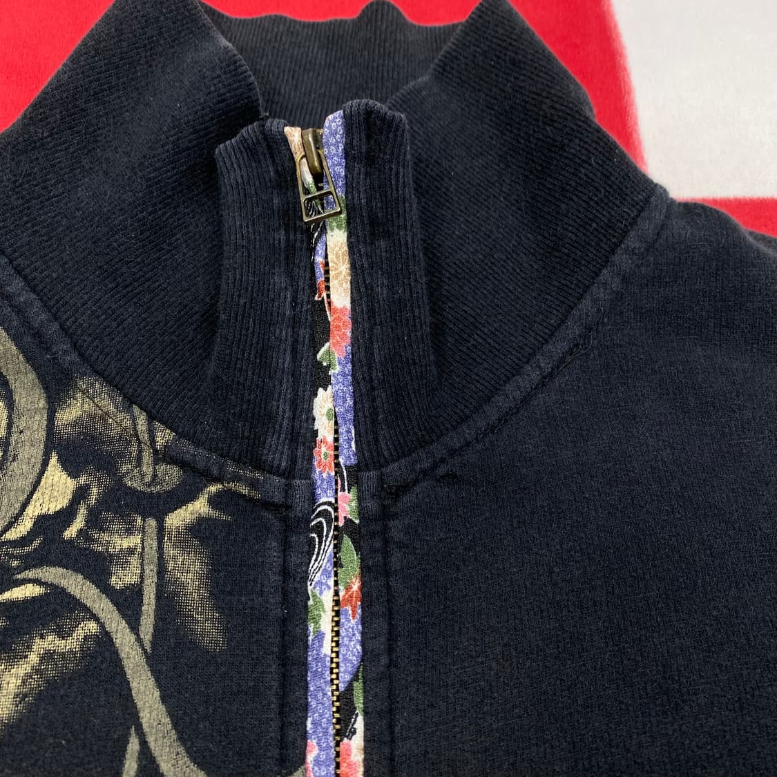 jpn 오리엔탈 스컬 프린팅져지 실측 XL  상품이미지5