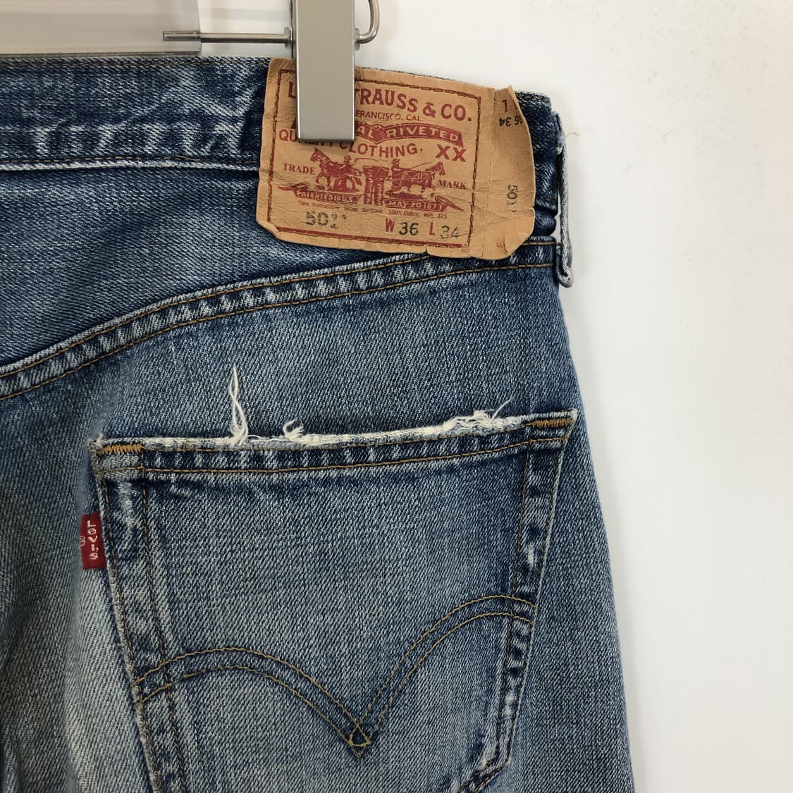 리바이스 501 00s 멕시코 데님진 34 인치 상품이미지4