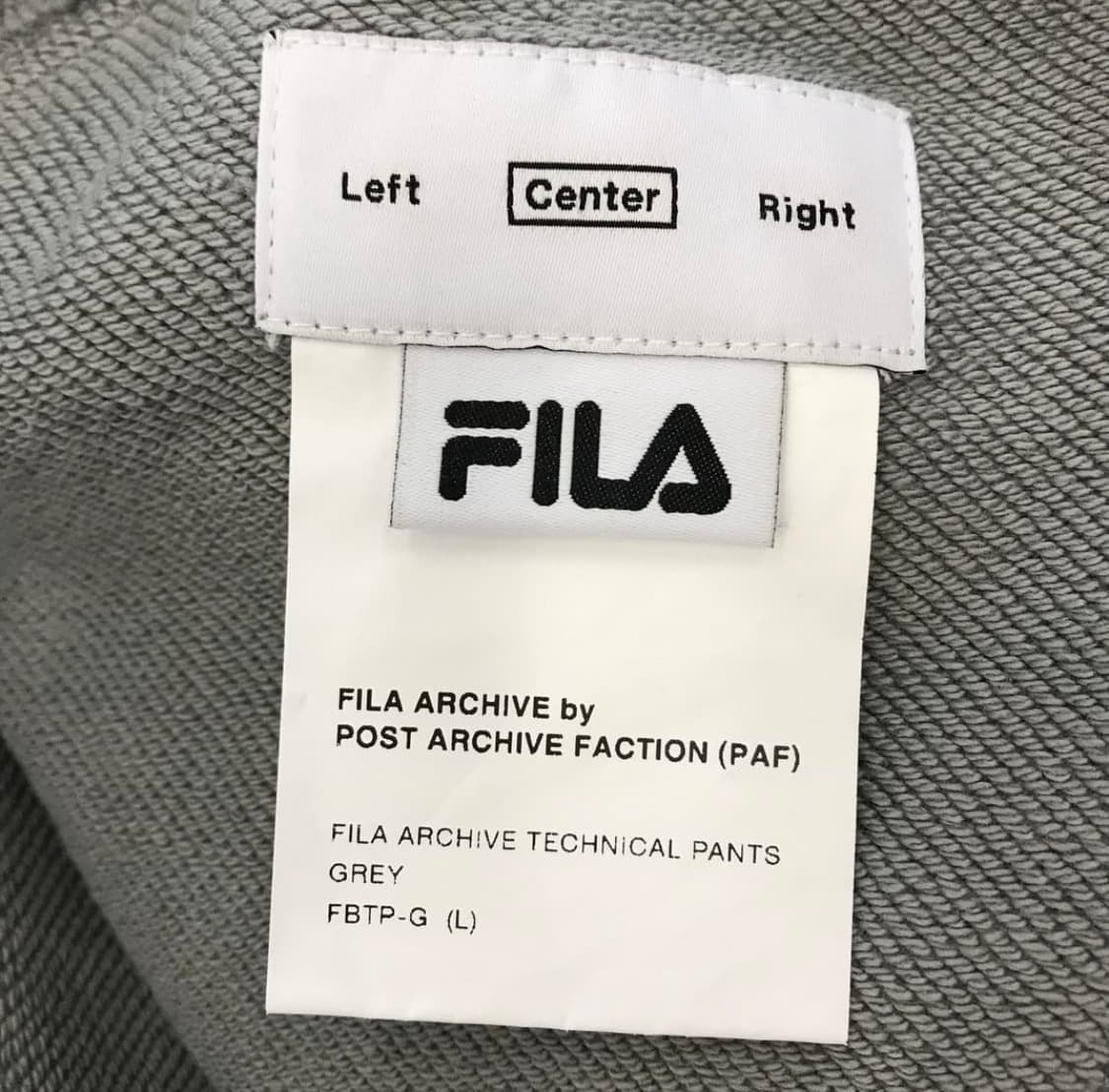[L] paf x fila 테크니컬 스웻팬츠 센터 그레이 상품이미지4