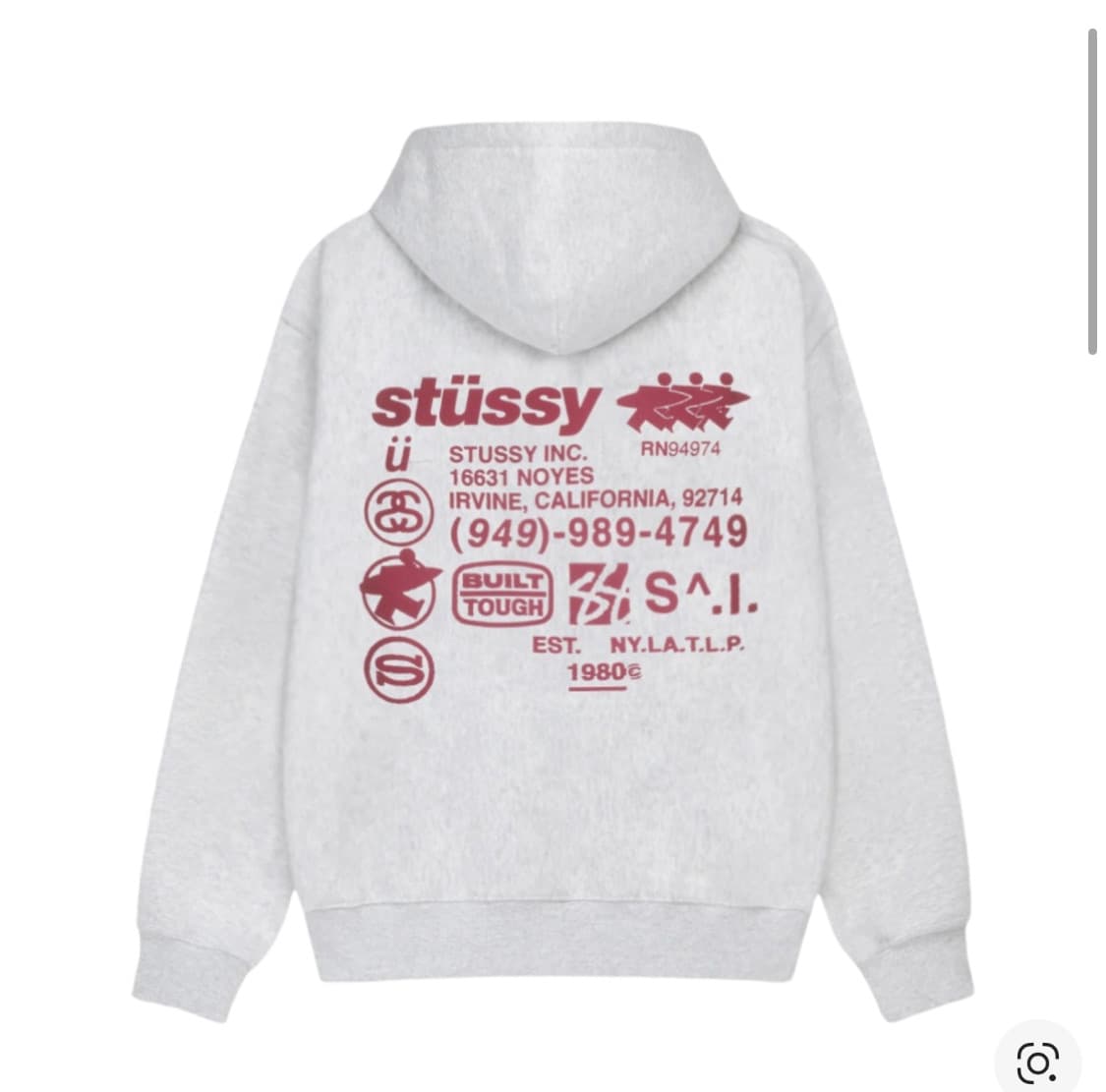 스투시 dna 후드집업 애쉬헤더 XL 상품이미지1