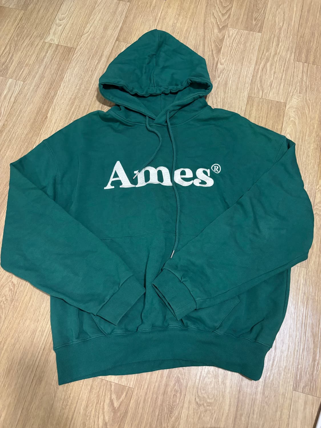 Ames BASIC LOGO HOODIE GREEN ㅣ 아메스 후드티 상품이미지2