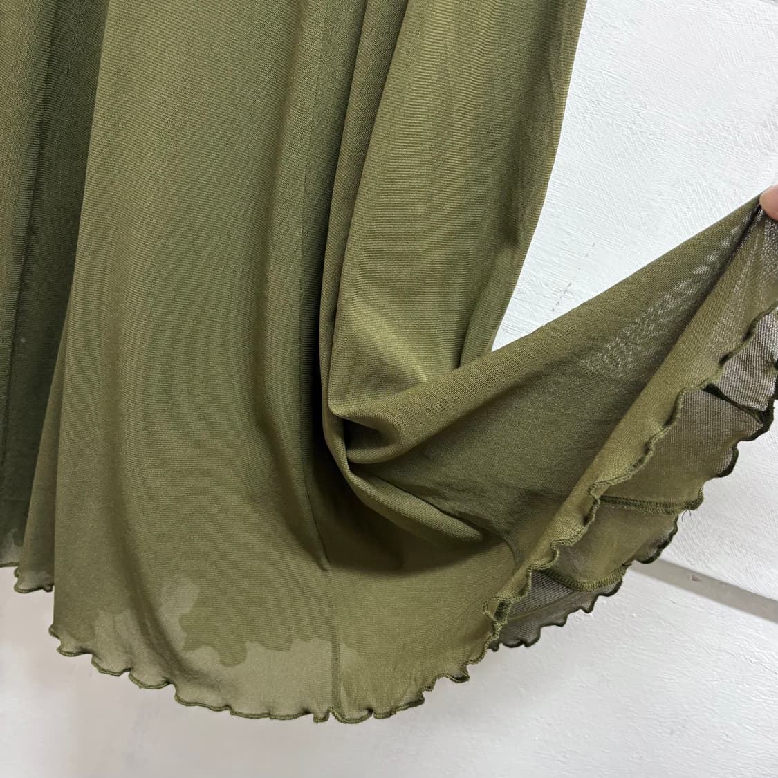 카키 패치 플레어 히피 롱 맥시 스커트 JPN 상품이미지4