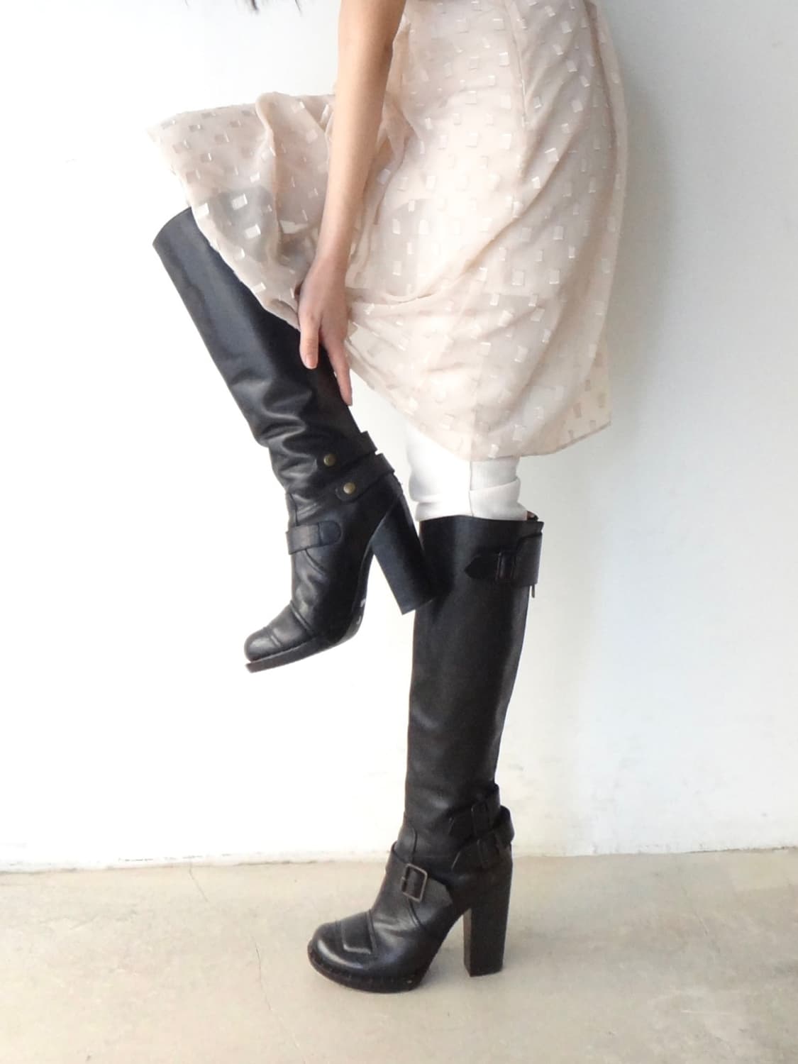 THEORY multy buckle long boots / black 상품이미지10