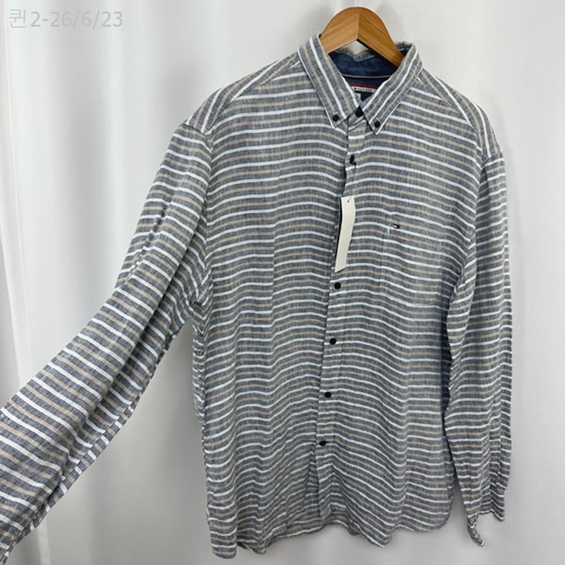 타미힐피거 남자 린넨100% 셔츠 남방 XL (미착용새제품) 상품이미지3