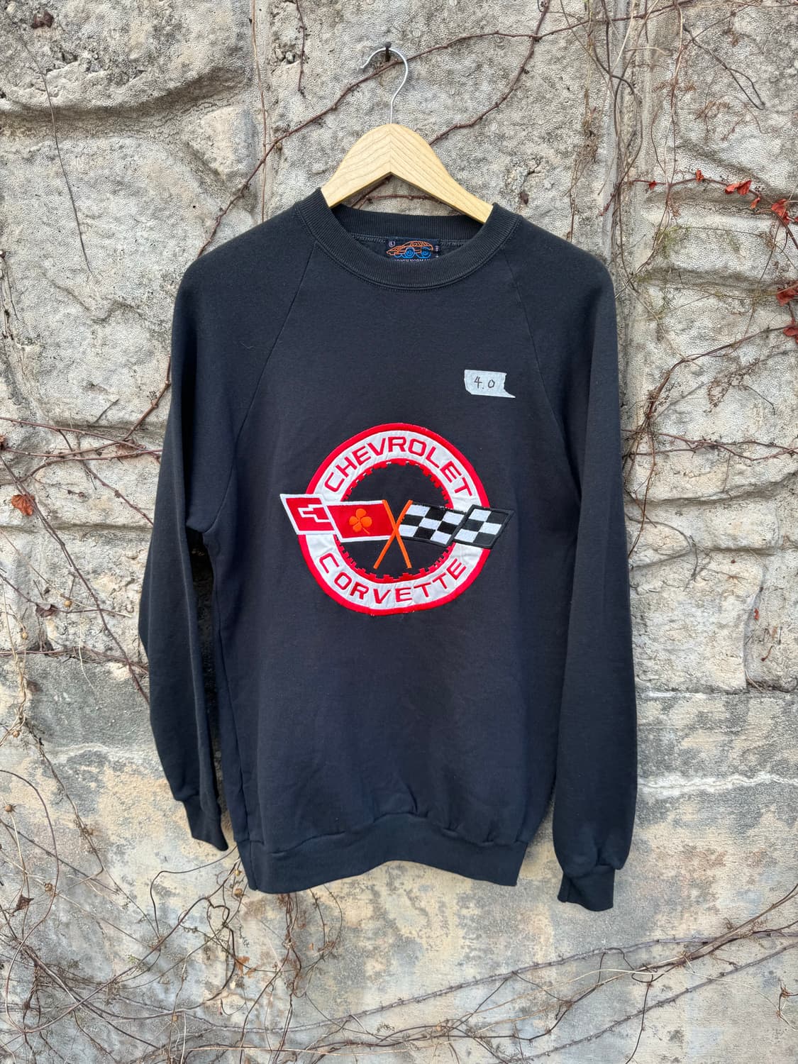 90s 쉐보레 빈티지 자수 스웻 셔츠 맨투맨 블랙 L 상품이미지1