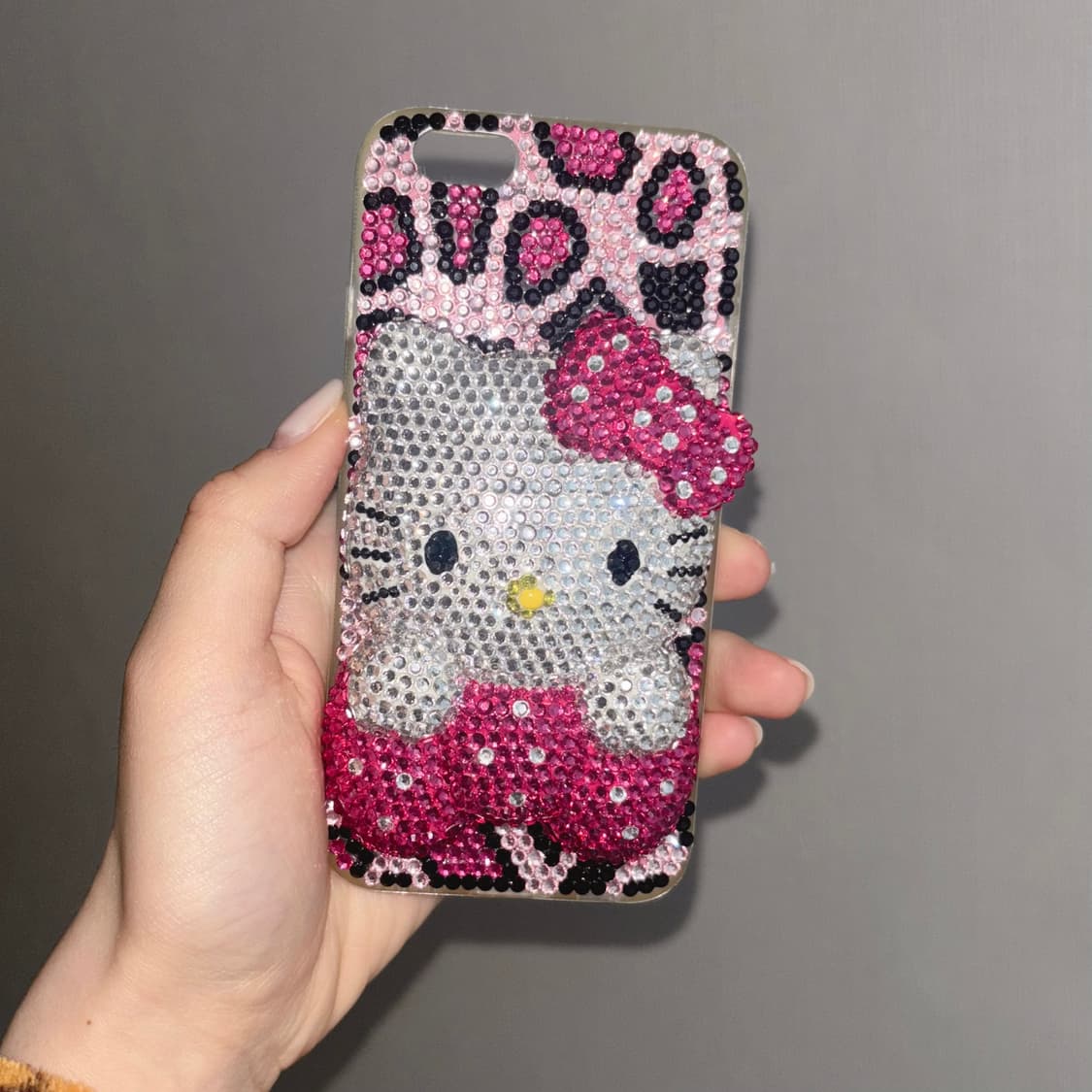 아이폰6 헬로키티 갸루 큐빅 케이스 🌺 상품이미지1