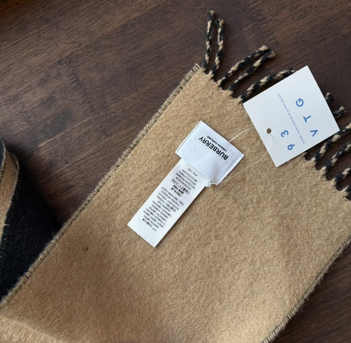 15378 - 버버리 모노그램 캐시미어 머플러 (캐시미어 100%) 상품이미지3