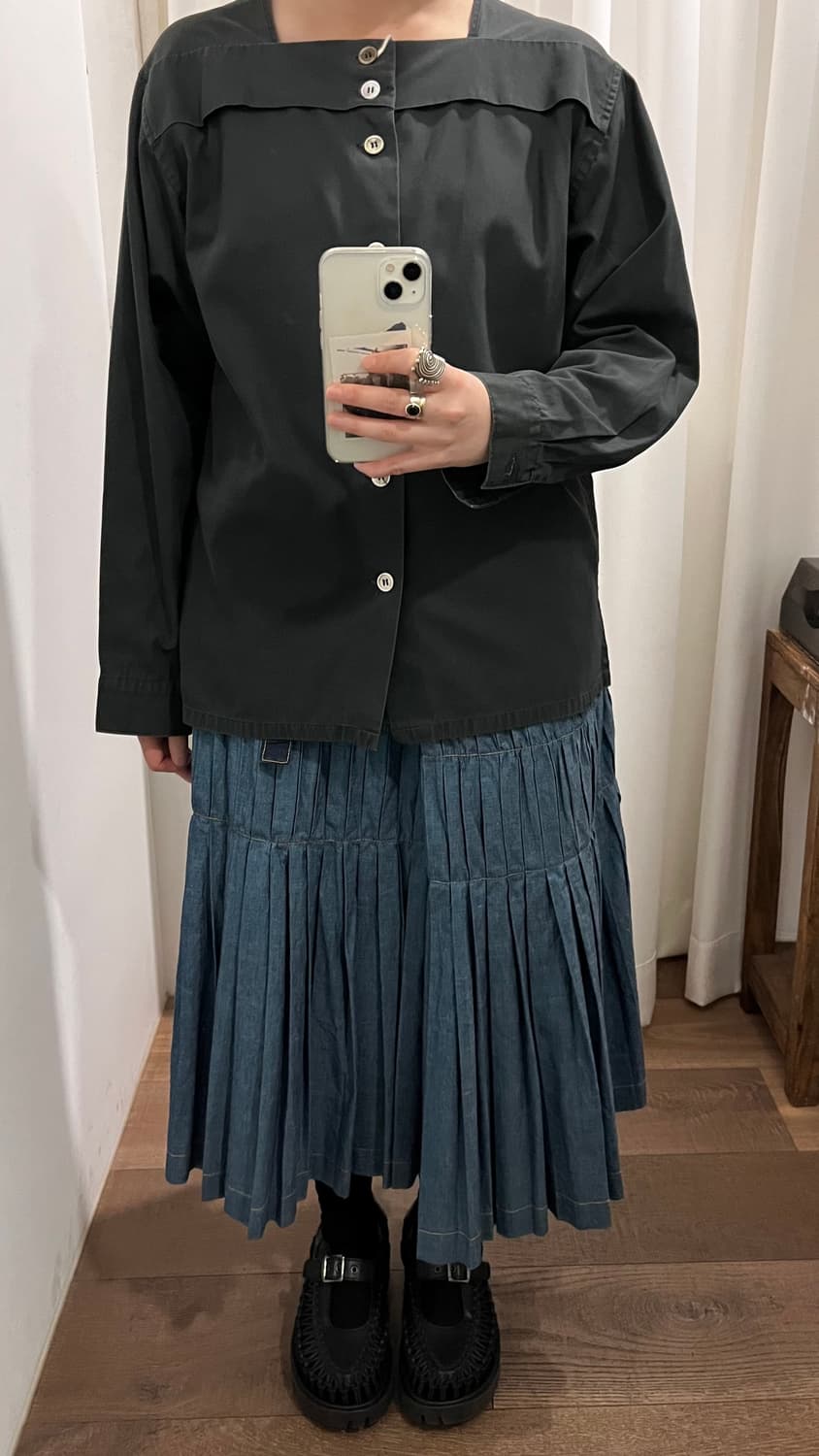 Pleats Wrap Ribbon Skirt 상품이미지5