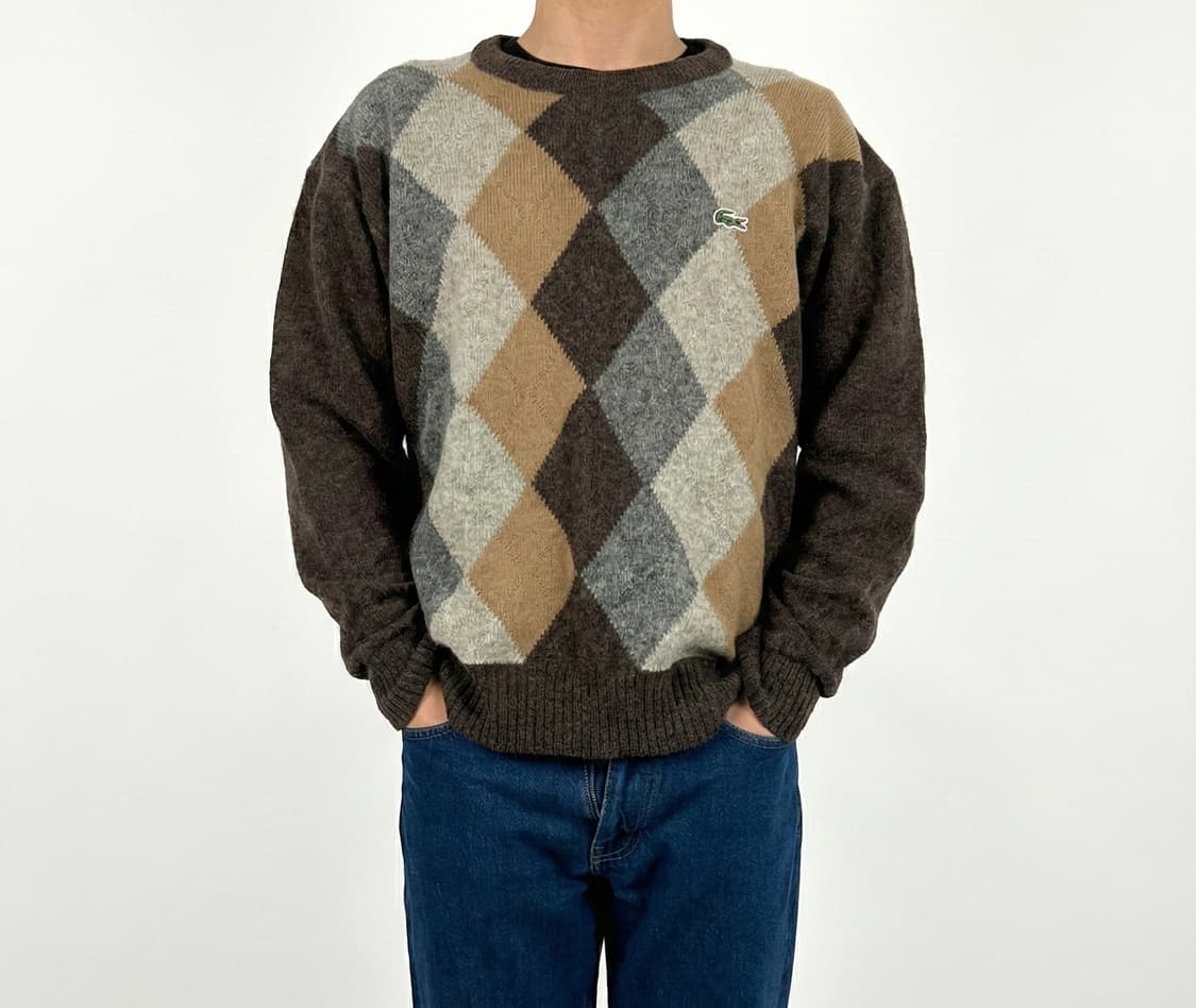 라코스테 메이드 인 재팬 아가일 울 니트 상품이미지2