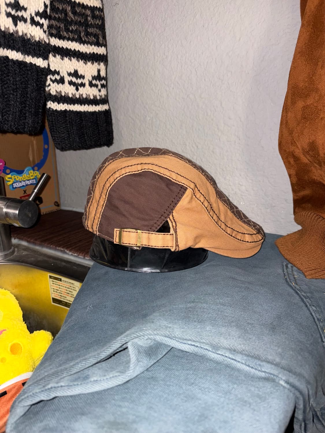 빈티지 퀄팅 헌팅캡 상품이미지3