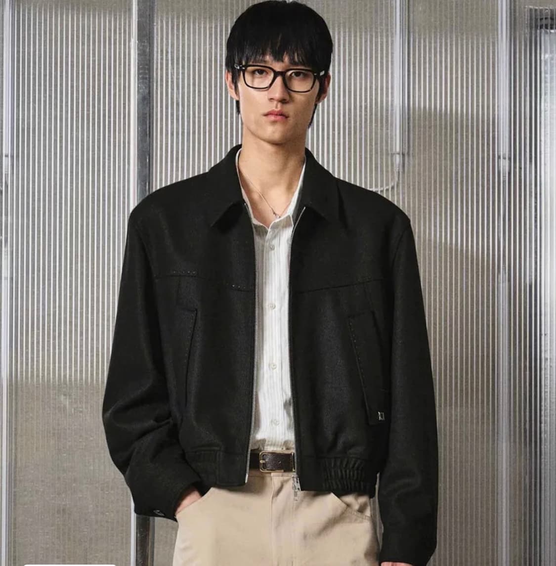 엘무드 아이코닉 울 블루종 자켓 MAINE 블랙 상품이미지1