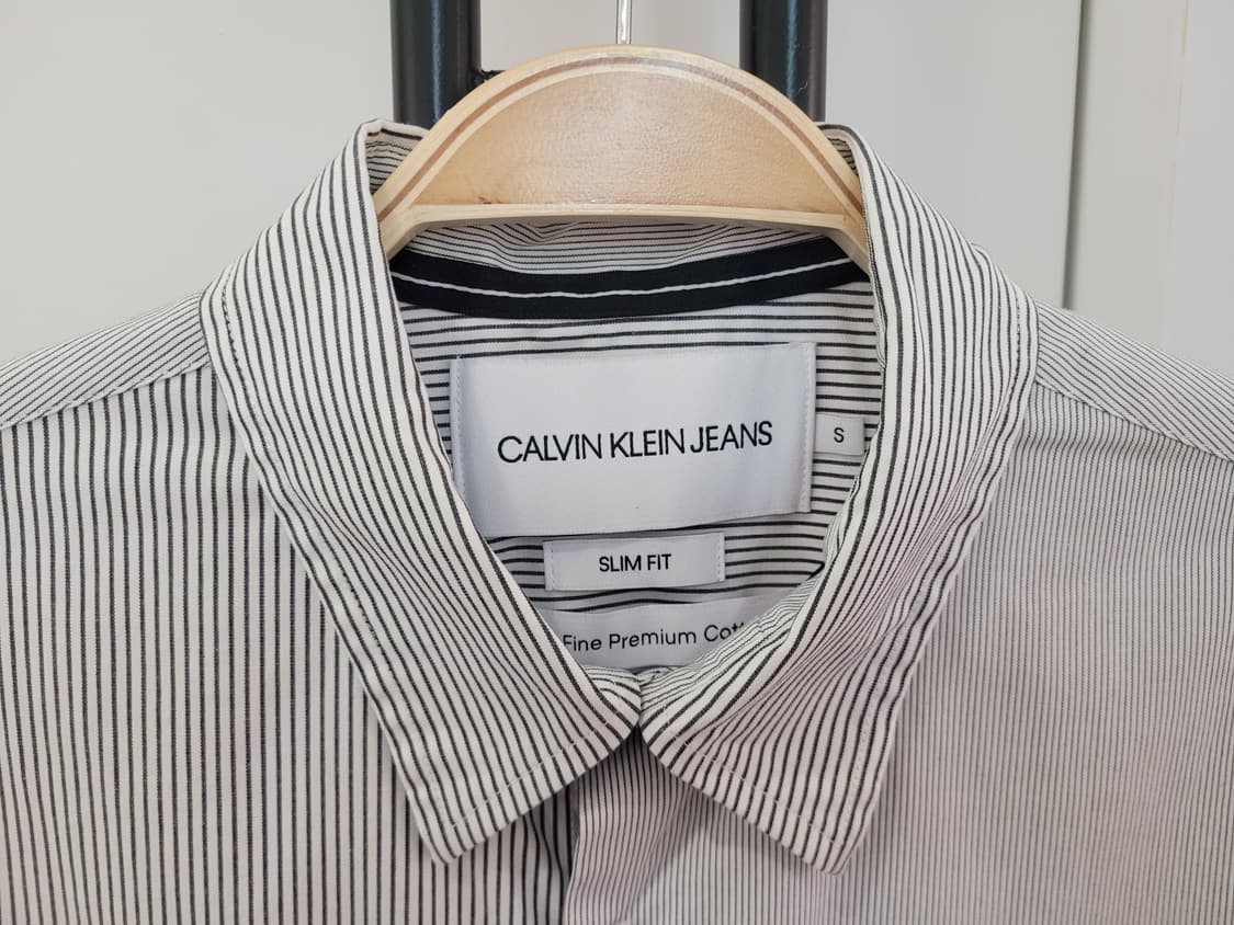 캘빈클라인 남성 스트라이프 믹스패턴 긴팔 셔츠 S사이즈 상품이미지2