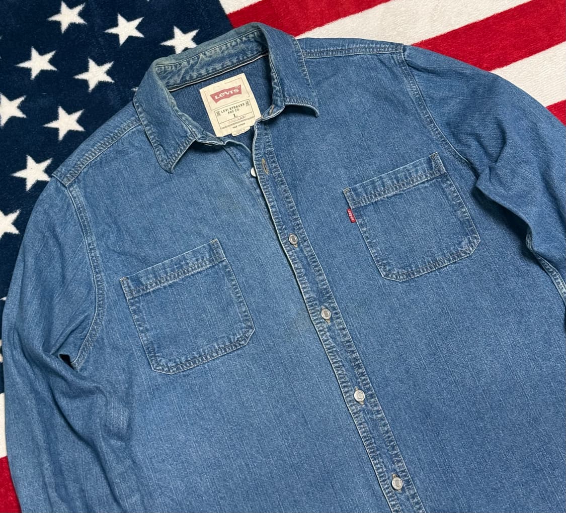 리바이스 빈티지데님셔츠 Levi’s Denim shirt [XL]워크셔츠 상품이미지4