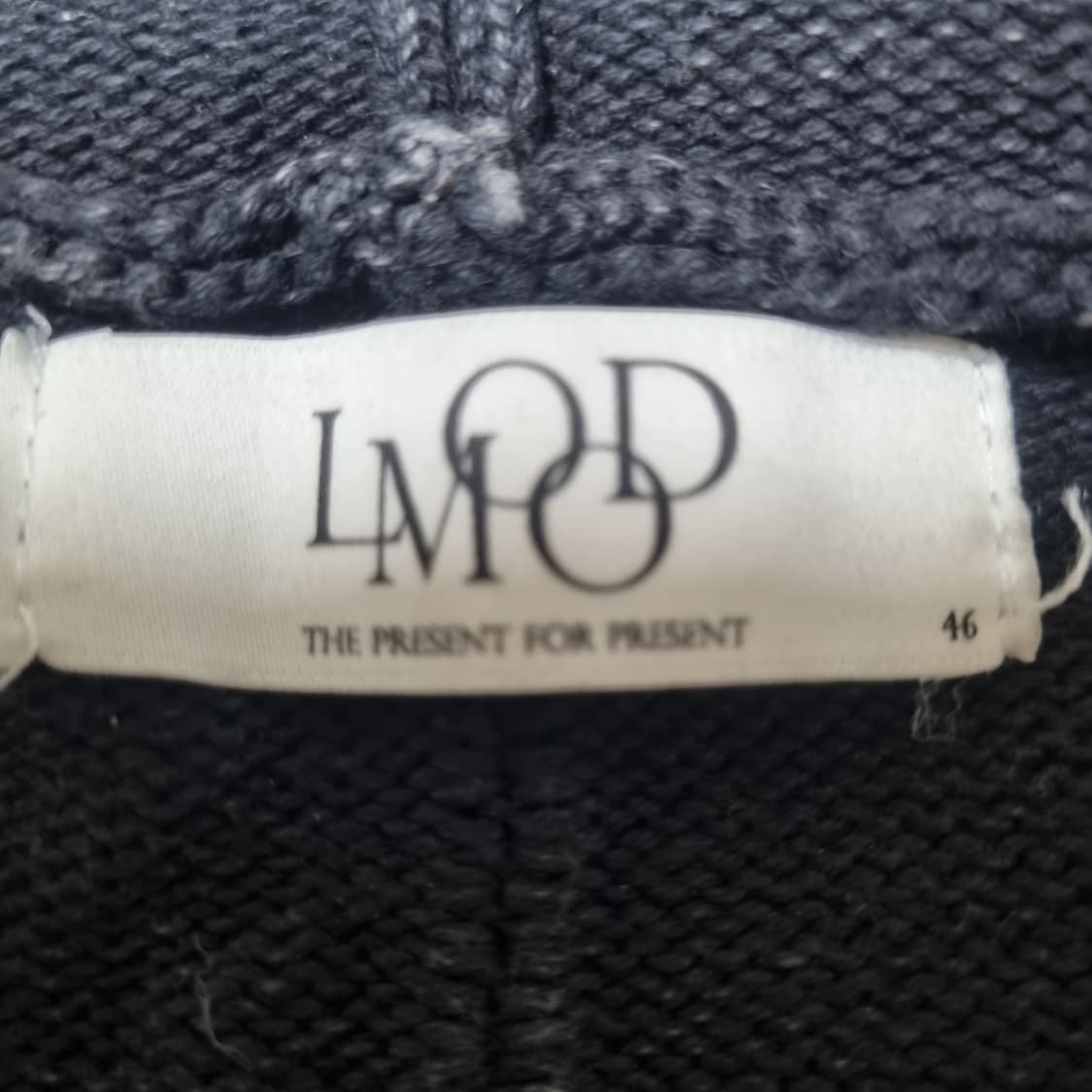 엘무드 피스 다이드 후디 니트 집업 - 스테인 차콜 상품이미지5