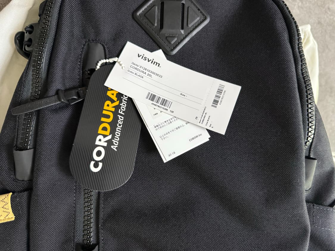 비즈빔 visvim 26SS Cordura 코듀라 백팩 블랙 20L  상품이미지9