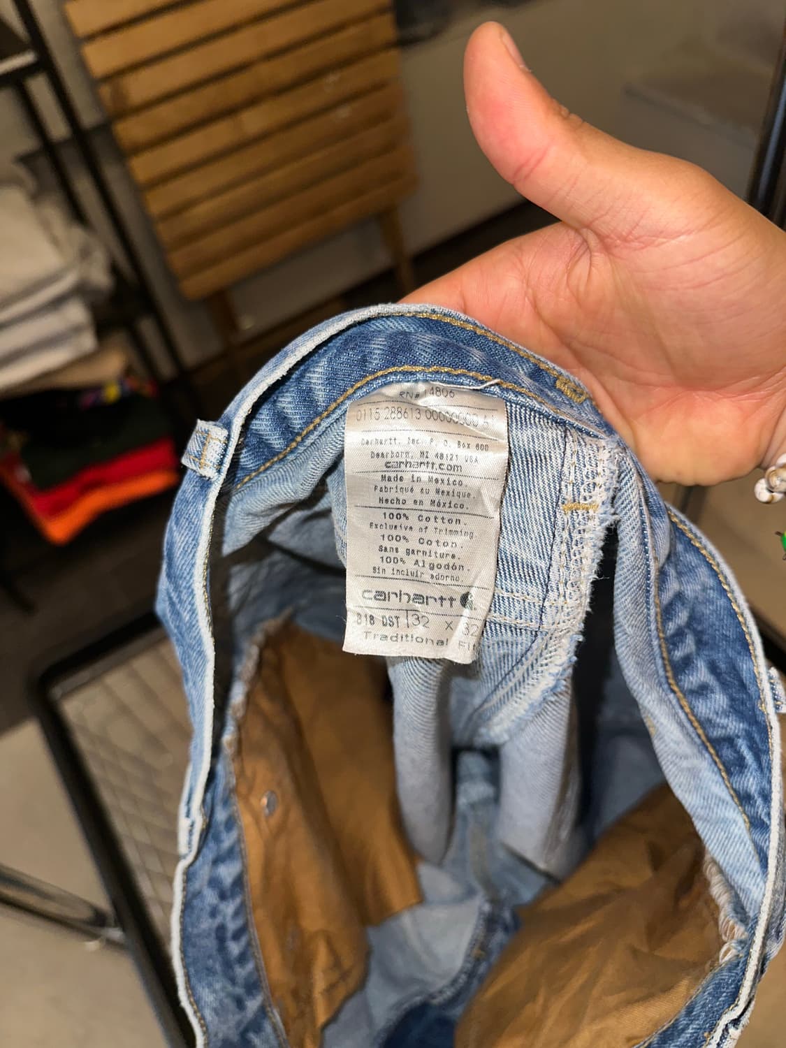 00’s Carhartt denim oily washed pants 상품이미지10