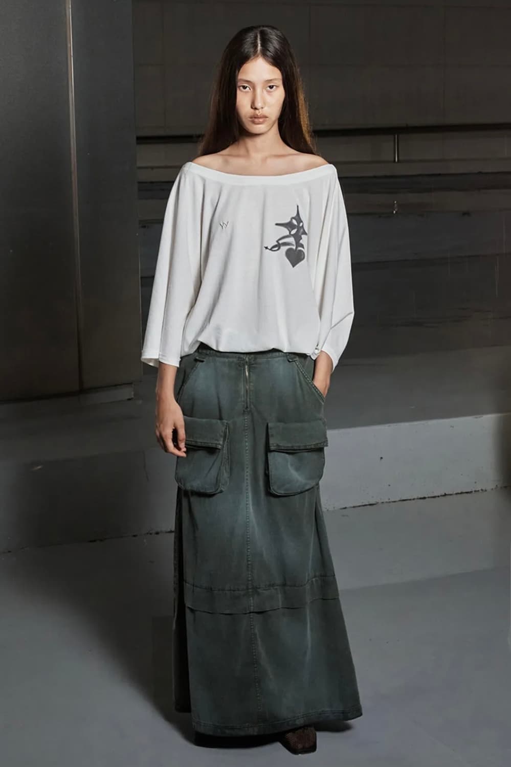 오픈와이와이) Cargo Pocket Maxi Skirt KH 2 상품이미지2