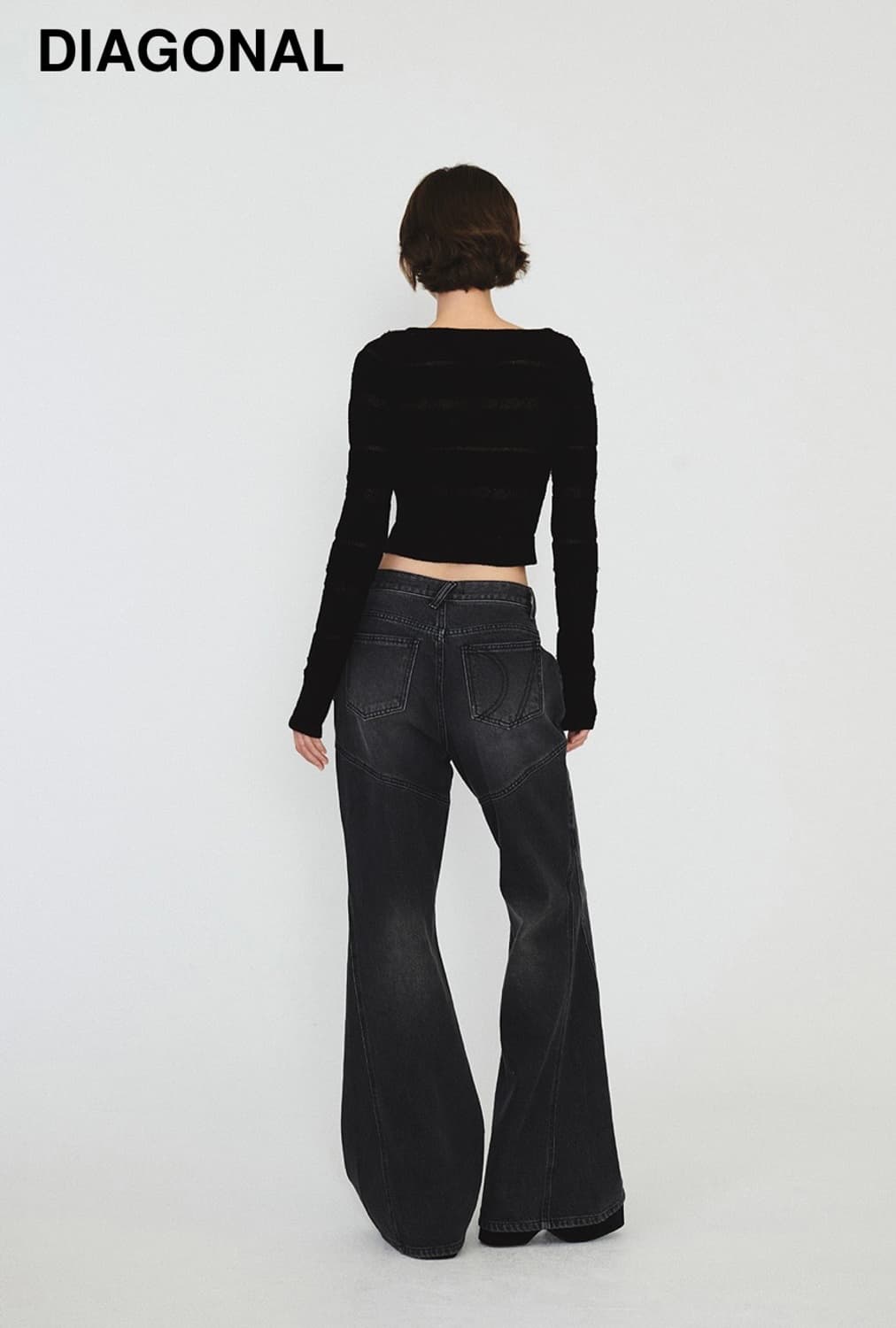 DIAGONAL BOOTS CUT DENIM PANTS M 상품이미지3