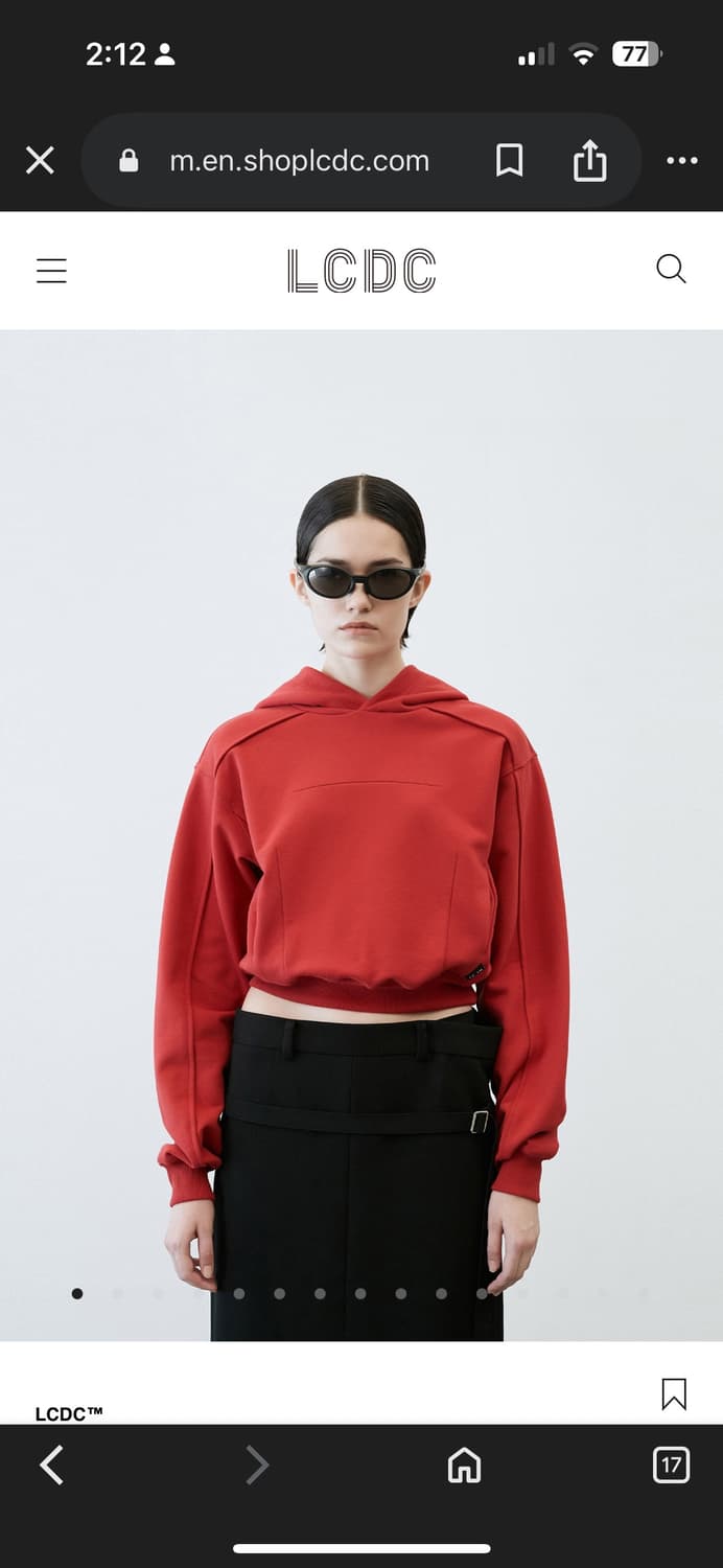 lcdc 크롭 후디 M 상품이미지1