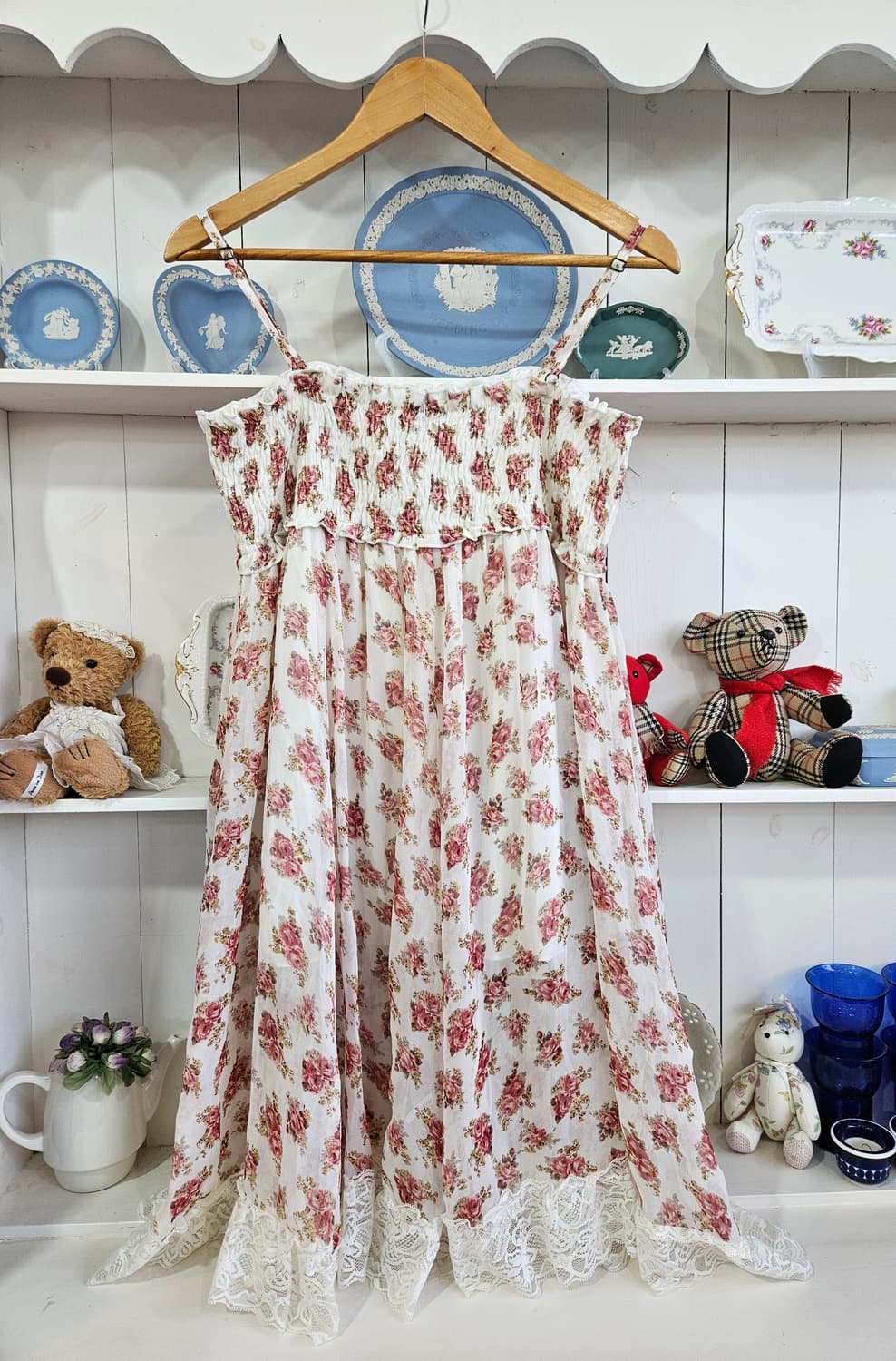 플라워 레이스 2way 뷔스티에 원피스 상품이미지3