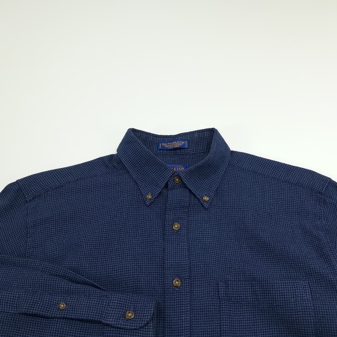 CN923 L 펜들턴 다크네이비 하운드투스 버진울 긴팔 셔츠 남방 상품이미지3