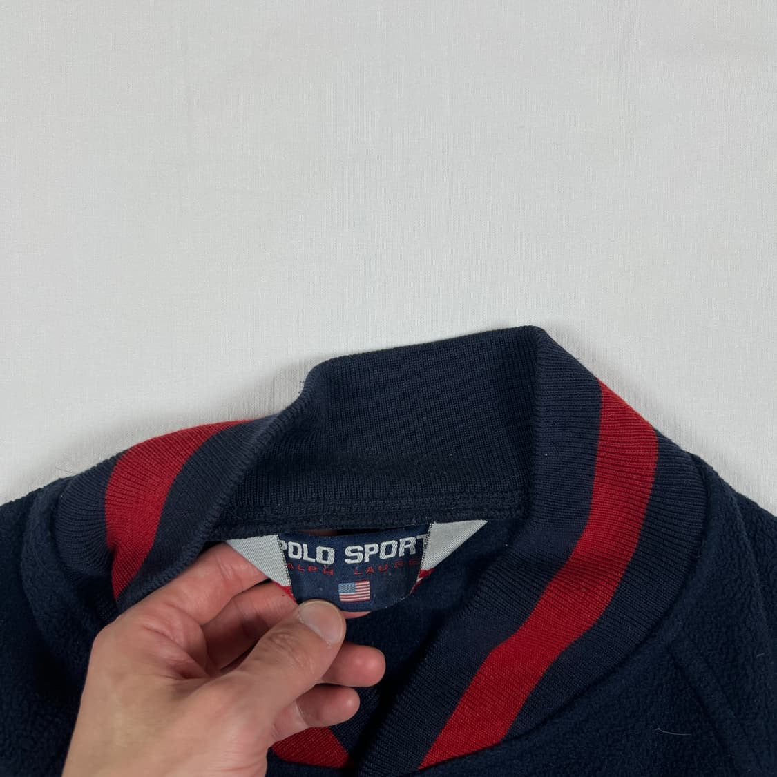 90‘s 폴로스포츠 polo sport usa 성조기 로고 플리스 자켓 상품이미지7