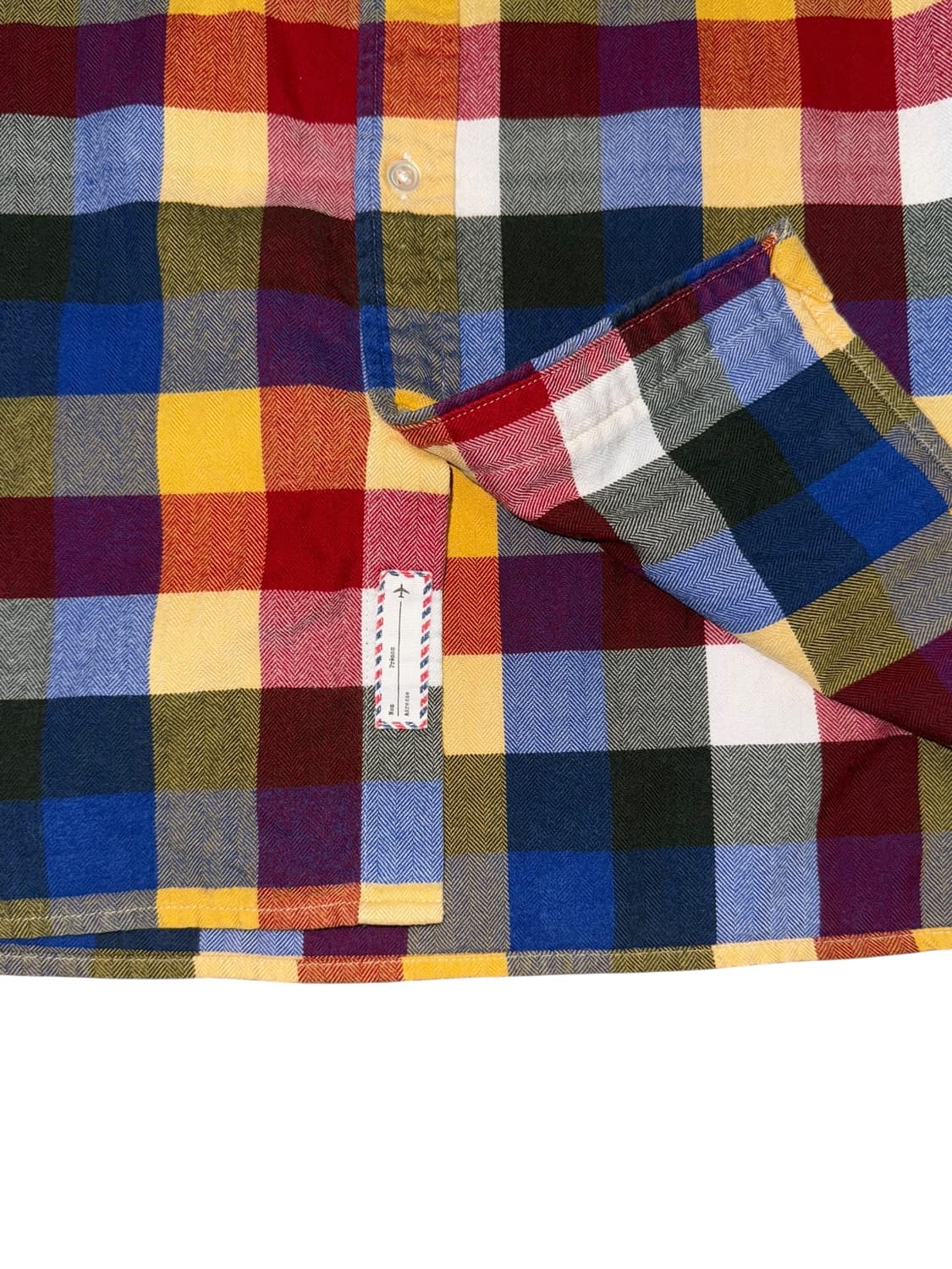 BEAMS color block check shirt 상품이미지3