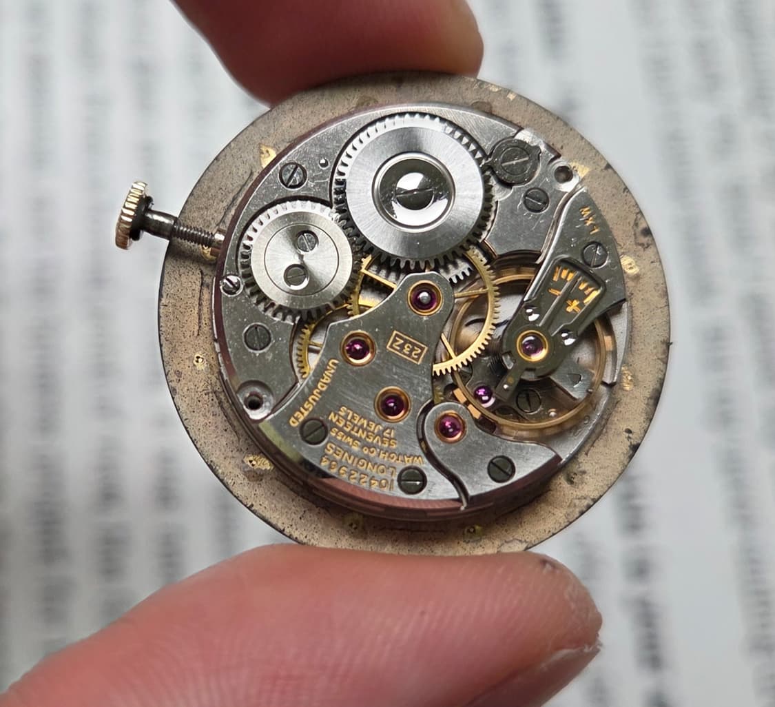 레어] 빈티지 론진 독립초침 황금날개 칼침핸즈 23Z 인하우스 수동 메커 상품이미지10