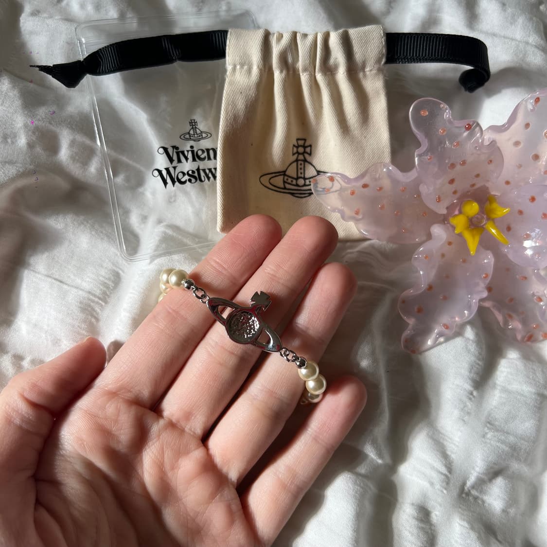 비비안웨스트우드 미니 바스릴리프 진주 팔찌 상품이미지8