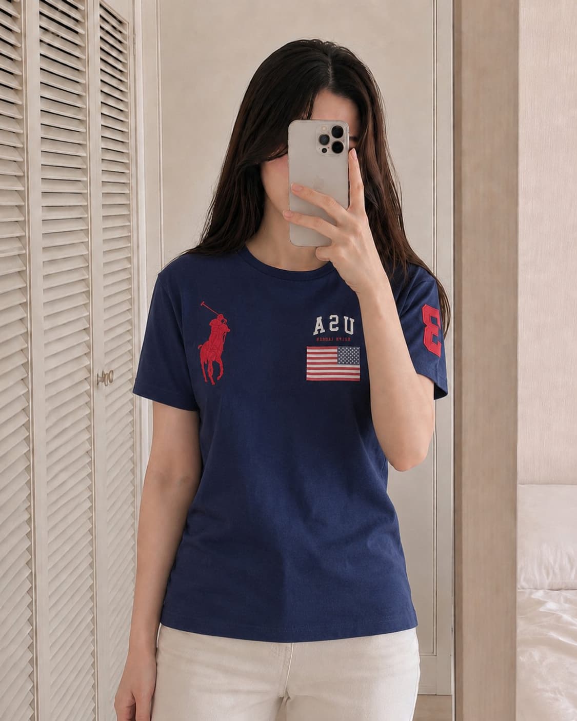 폴로 랄프로렌 빅포니 네이비 성조기 반팔티
 상품이미지5