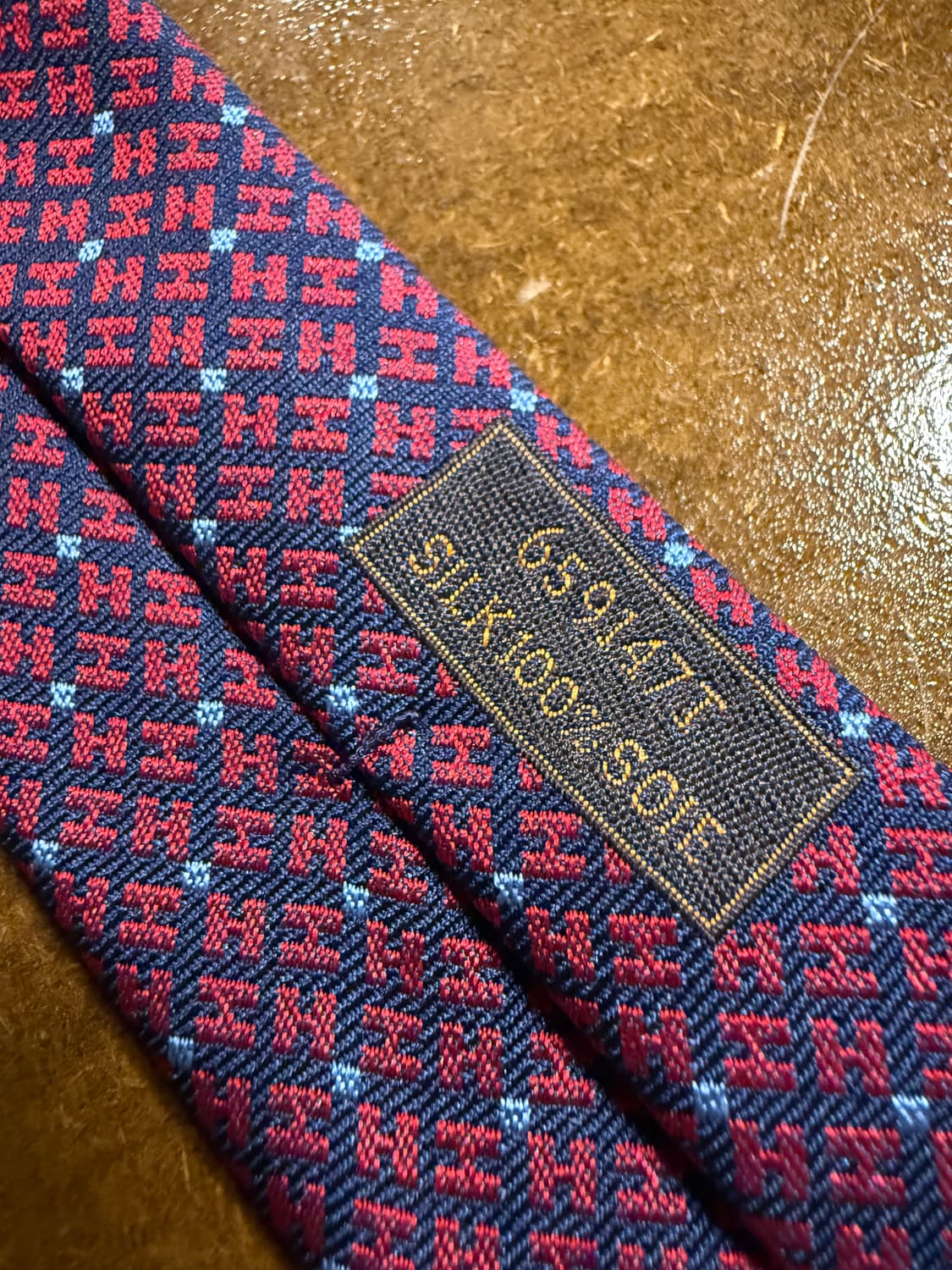 에르메스 H 로고 올오버 패턴 실크 넥타이 상품이미지6