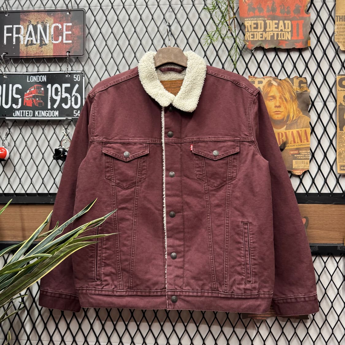 리바이스 타입 3 쉐르파 트러커 자켓 와인 상품이미지1