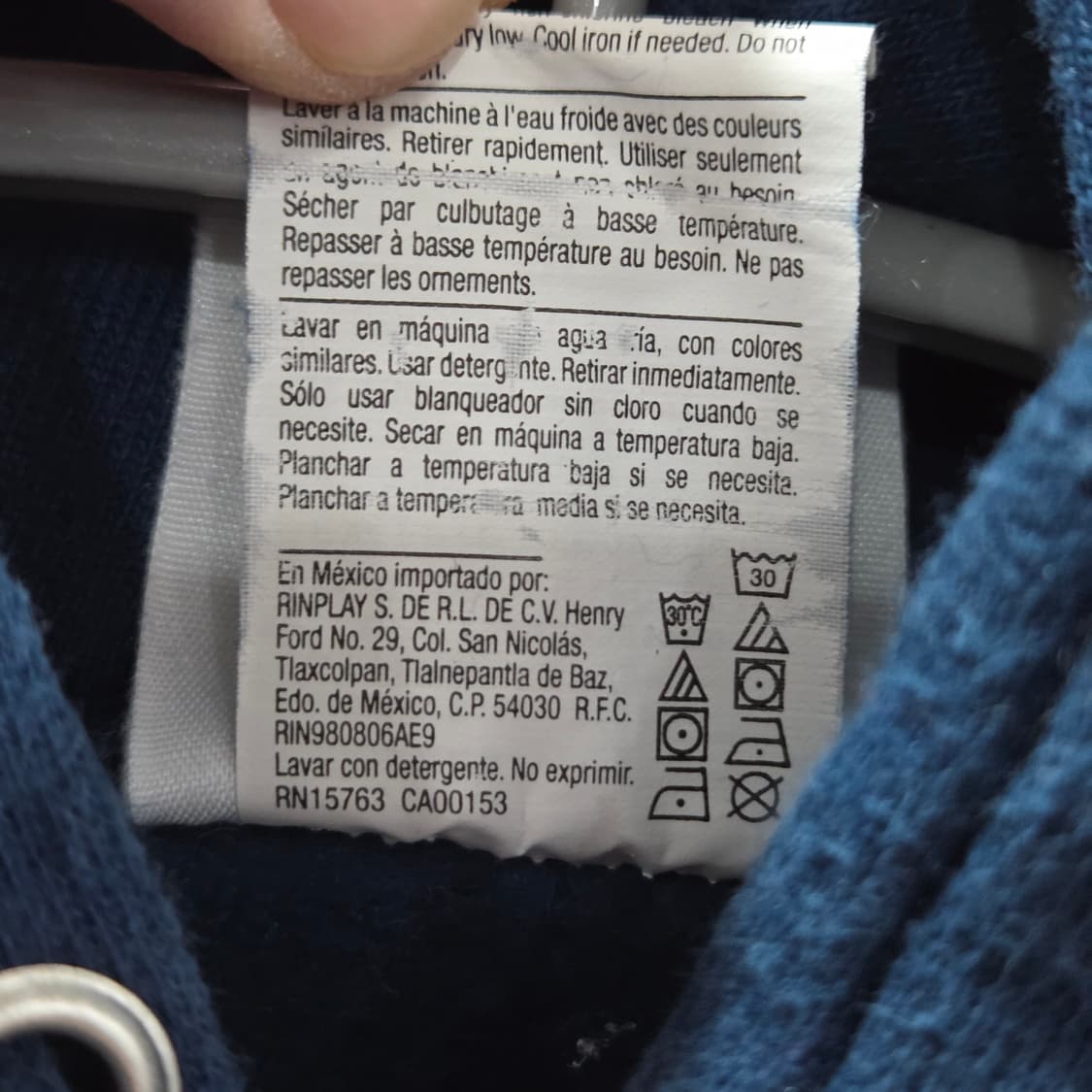 챔피온 블루택 리버스위브 기모 후드티 M  상품이미지3