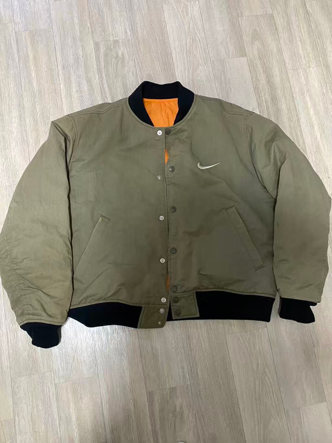Xl 나이키 스투시 리버리블 자케 카키 상품이미지2