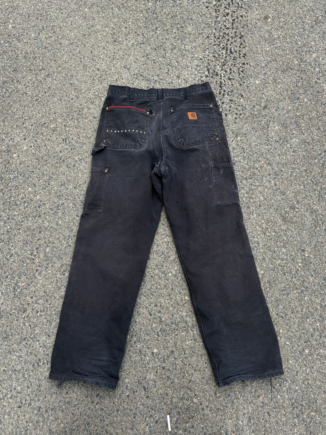 Carhartt B136 블랙 더블니 사시코 팬츠 상품이미지2