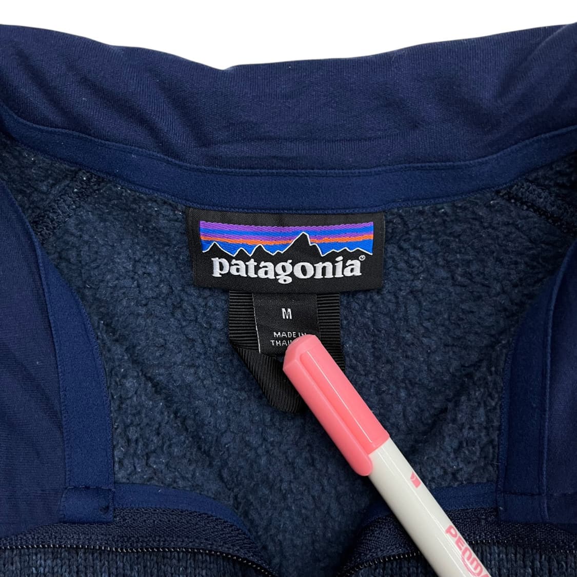 파타고니아 로고 네이비 반집업 M 상품이미지5