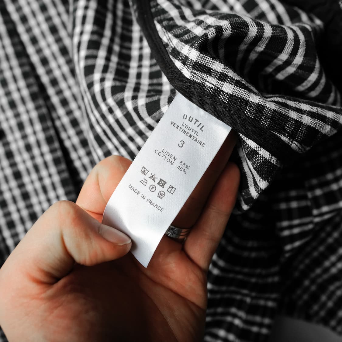 우티 망토 루즈 체크 코트 Manteau Luze 3사이즈 Outil 상품이미지8