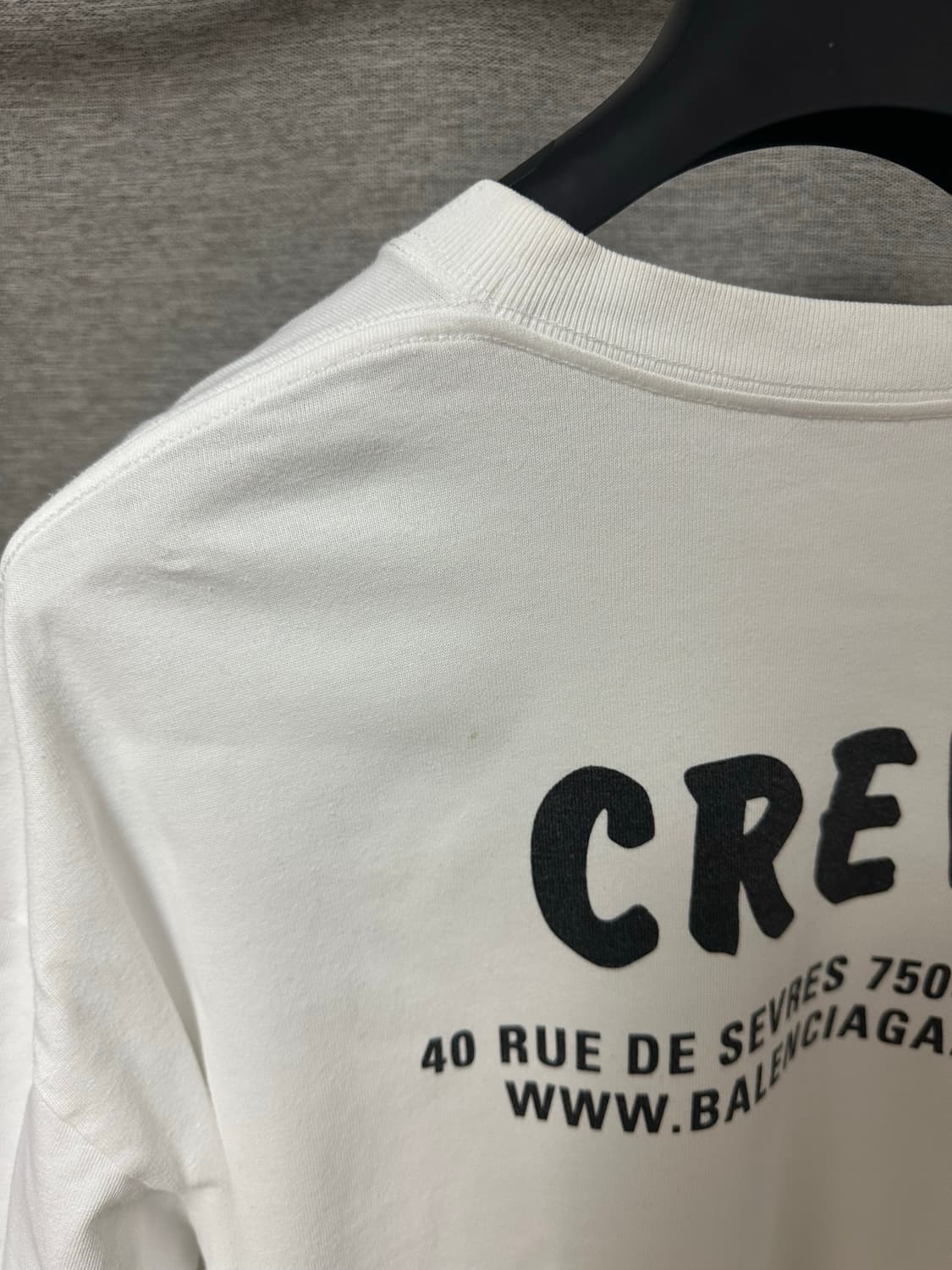발렌시아가 크루 로고 반팔 화이트 (S/105) 상품이미지3