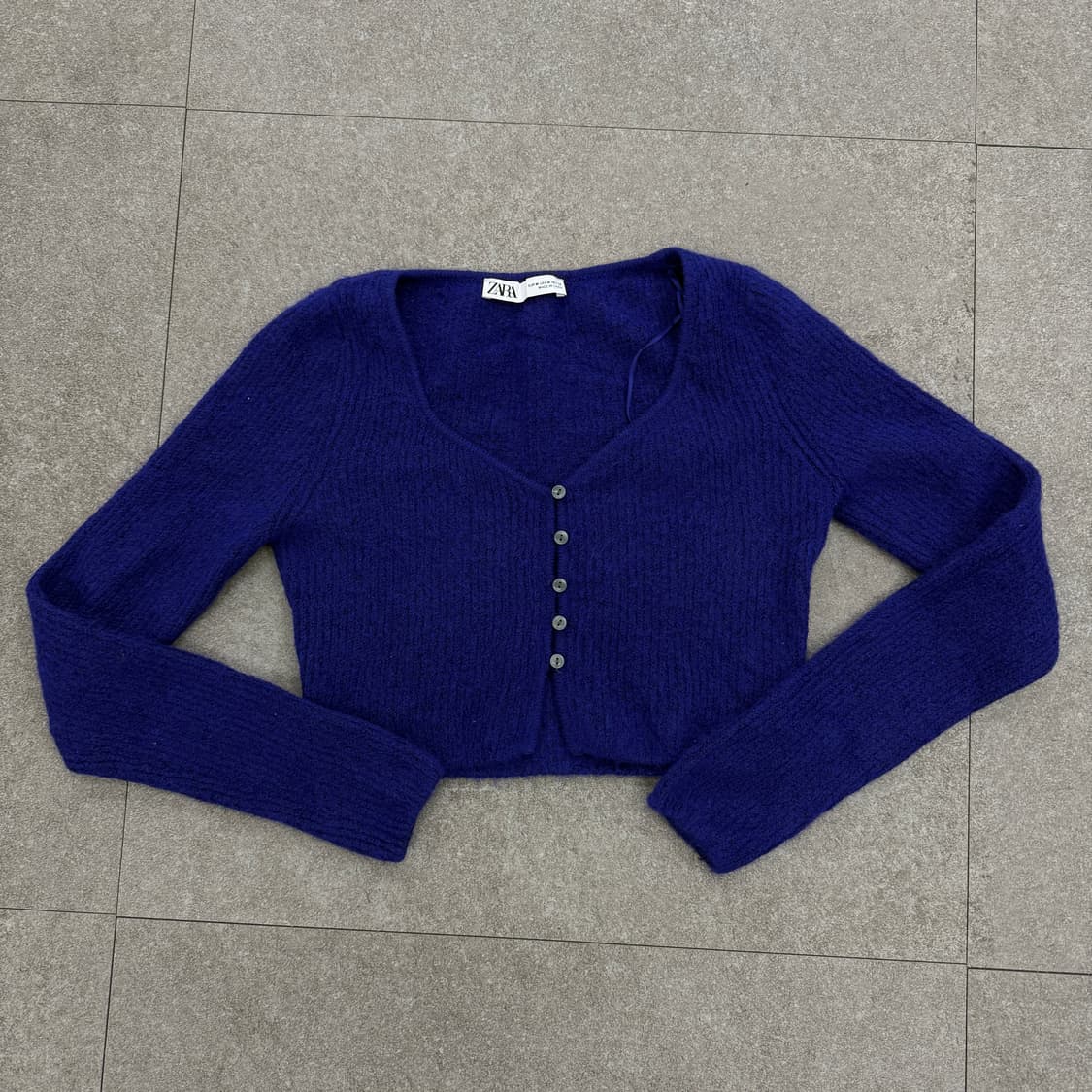 ZARA 크록 니트 가디건 상품이미지4